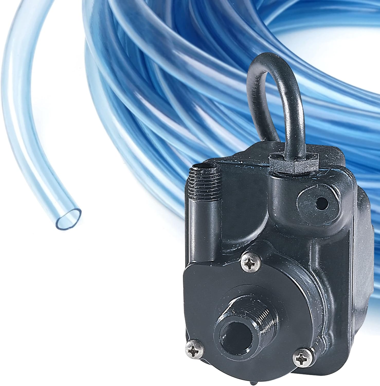 115 Volt, 1/125 , 170 GPH Dual Purpose - Inline Or Submersible, Small Epoxy-Encapsulated Pump With 10 Ft. Cord, Black, 518087