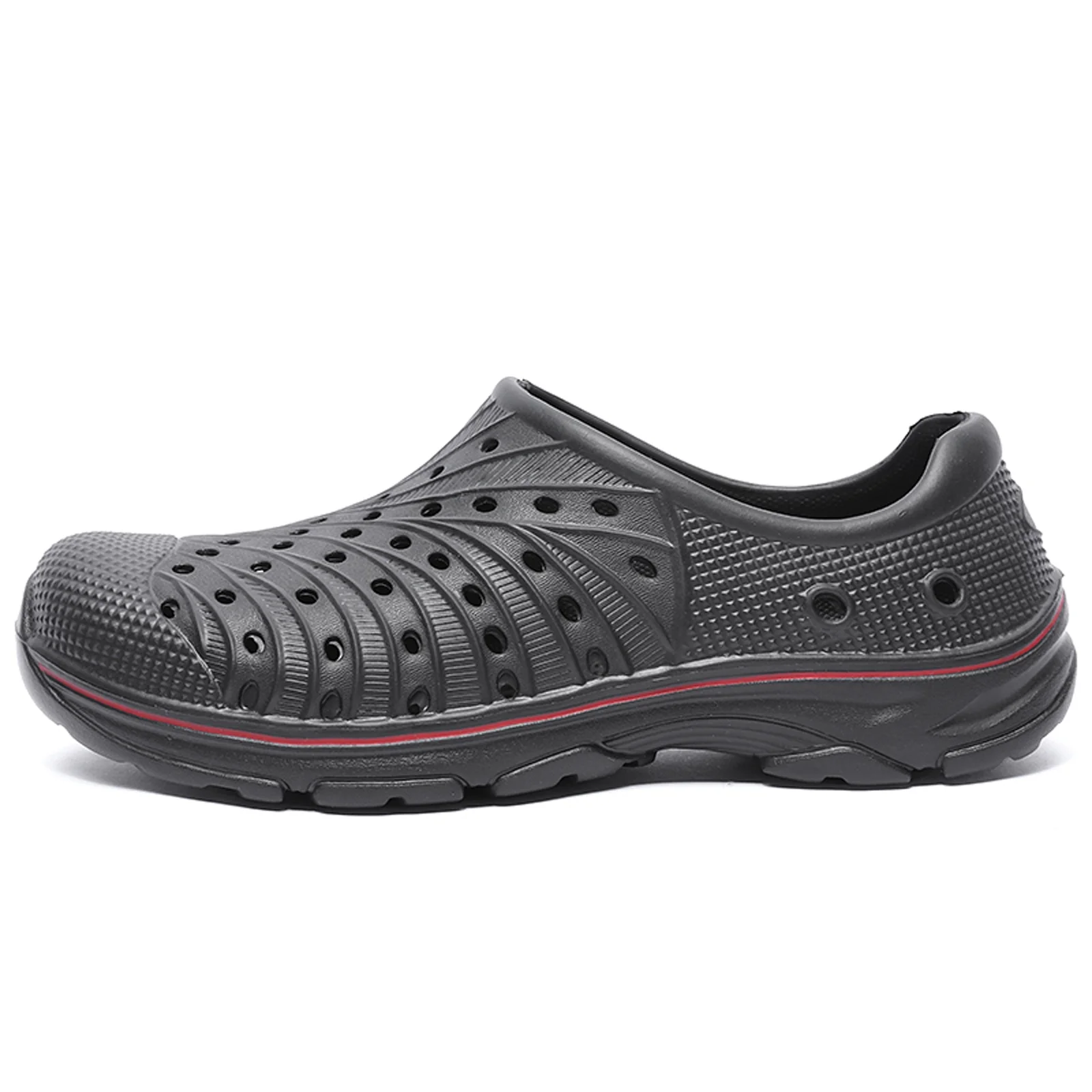 Men's Garden Shoes Slip on Breathable EVA Shower Water Shoes Lightweight Garden Clogs for Outdoors Quick-Drying Clog Summer Pool Sandals Anti-Slip Beach Shoes Men's Garden Shoes Size 8 Black 41