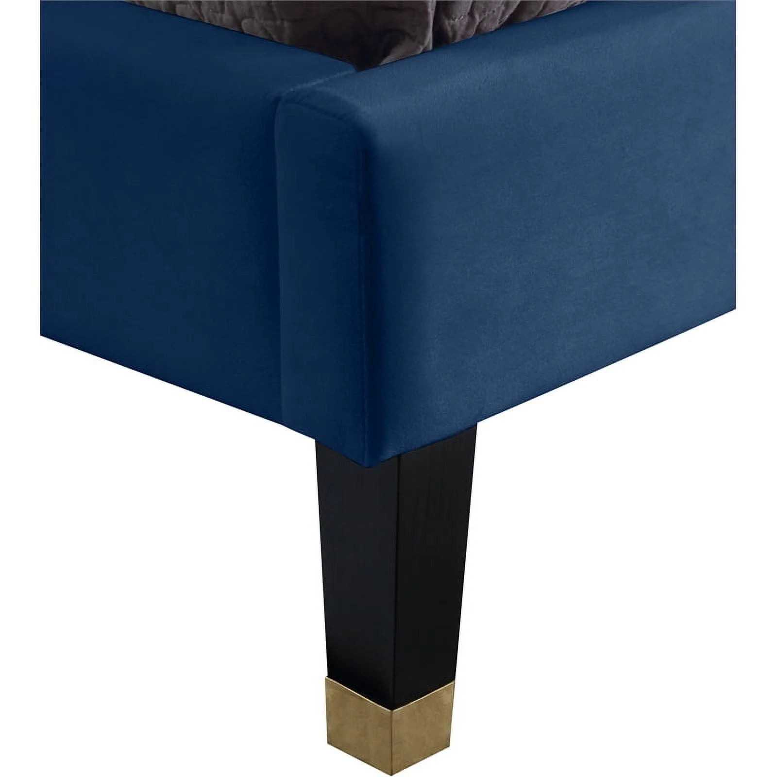 Meridian Furniture Harlie Navy Velvet Twin Bed