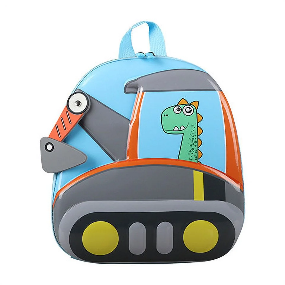 CJUAN Toddlers Backpack Childish 3D Truck Excavator Kids Bookbag for Boys Girls 2-5 Years Children Preschool Kindergarten Hiking Cute Mini Bags School Daypack