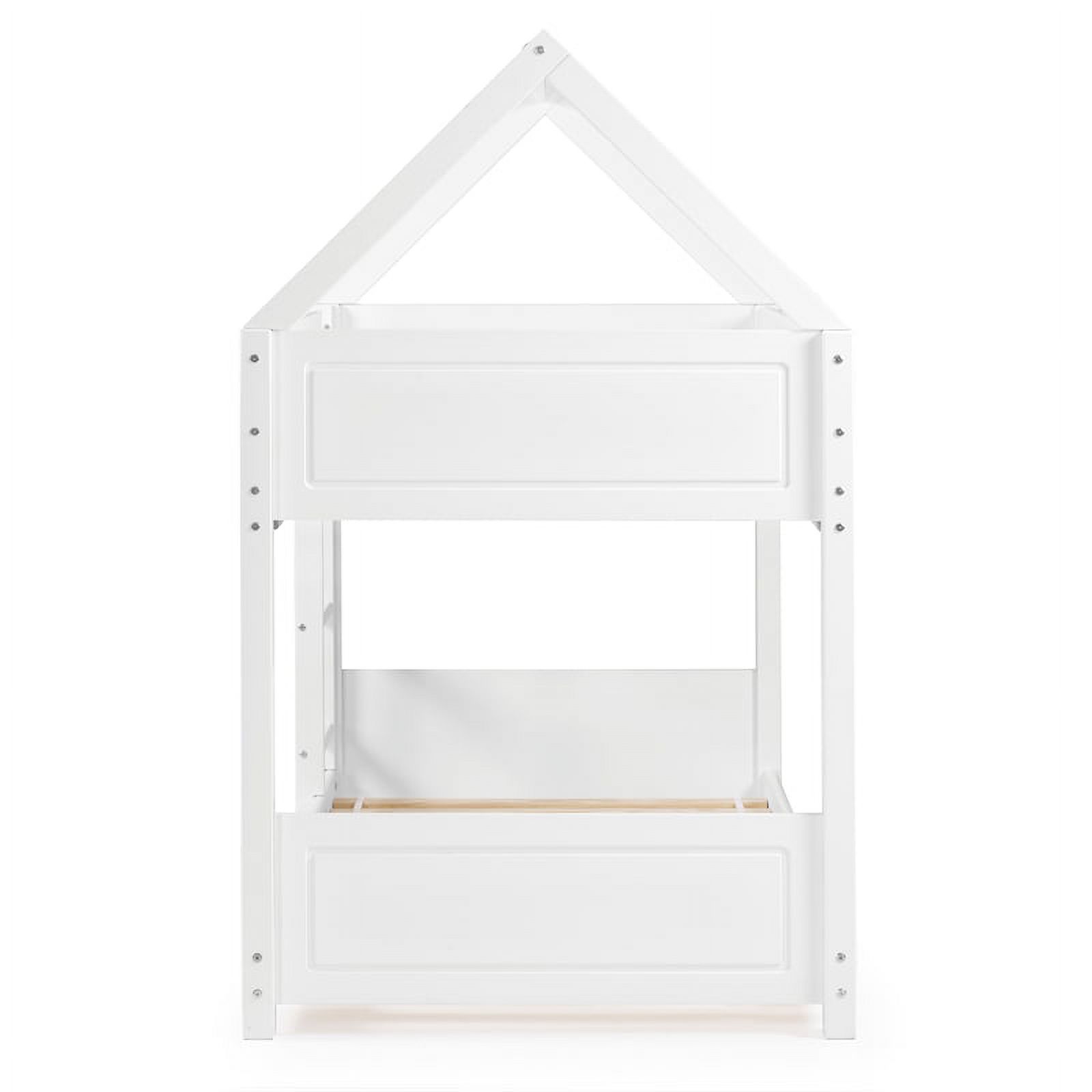 Linon Merritt Wood Twin Bunkbed in White