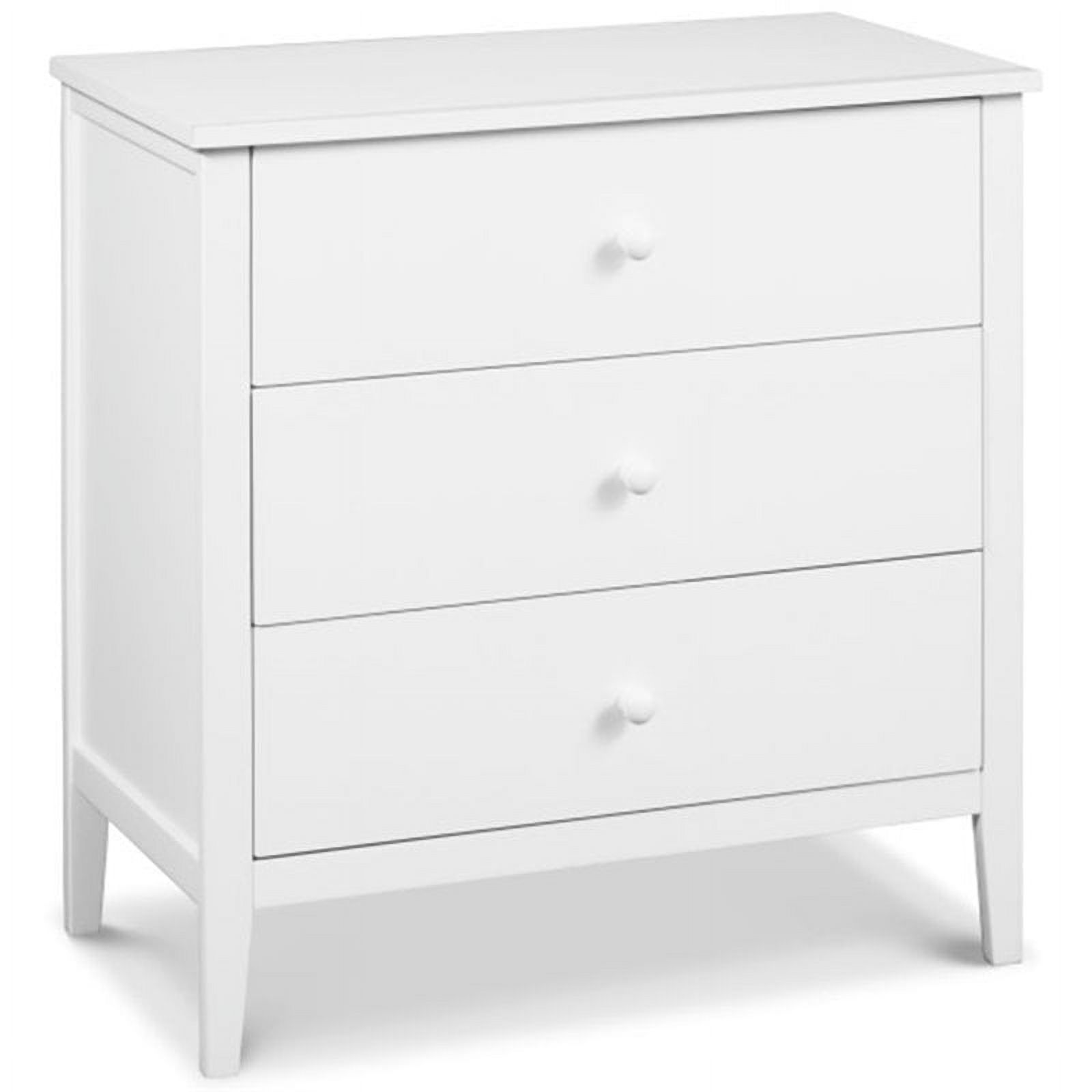 4-in-1 Convertible Crib and Dresser with Removable Changing Tray Set in White