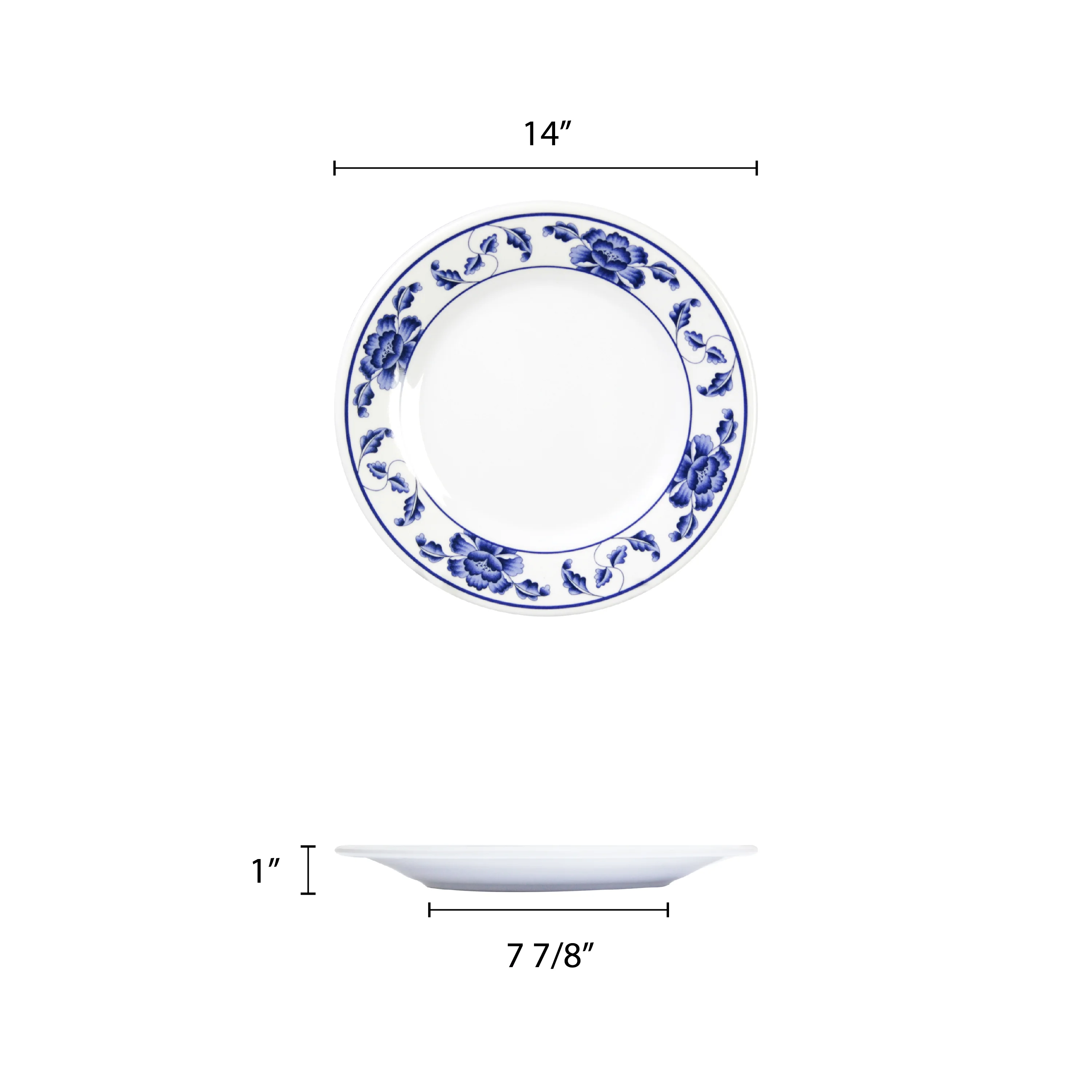 Excellante Lotus Melamine Dinnerware Collection 14 1/8