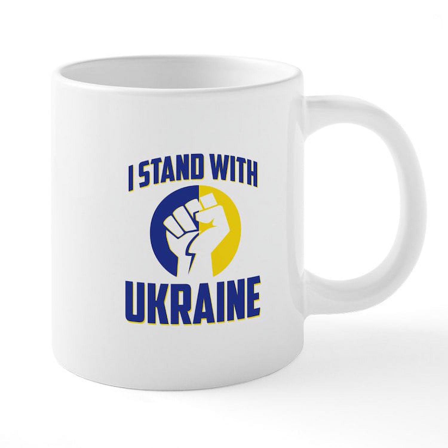 CafePress - I Stand With Ukraine 2022 Mugs - 20 Ounce Ceramic Mega Mug