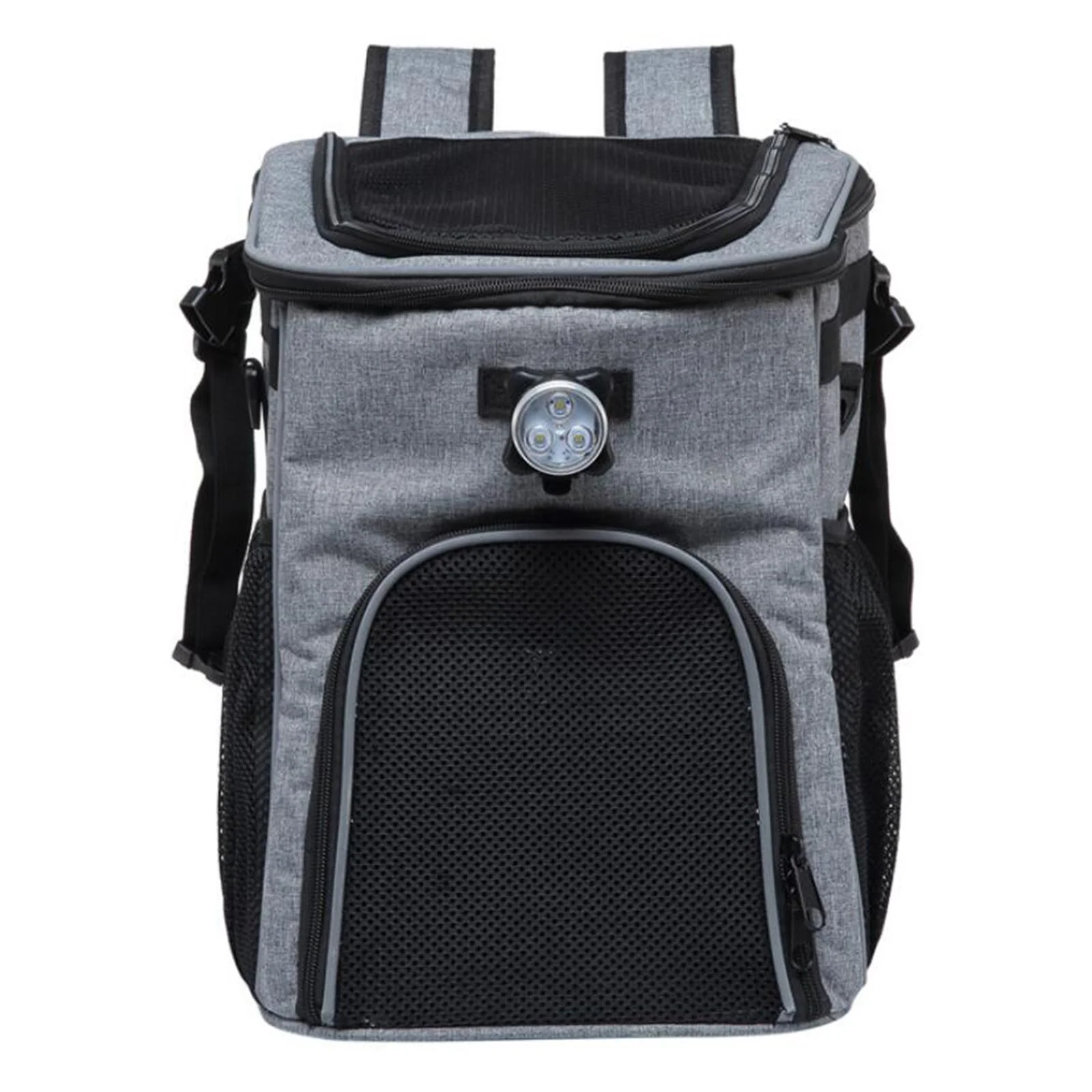 Dog Bike Basket Pet Travel Bag Breathable Pet Backpack Carrier for Small Cats Dogs Large Capacity Pet Carrying Bag for Camping Bike Riding Grey