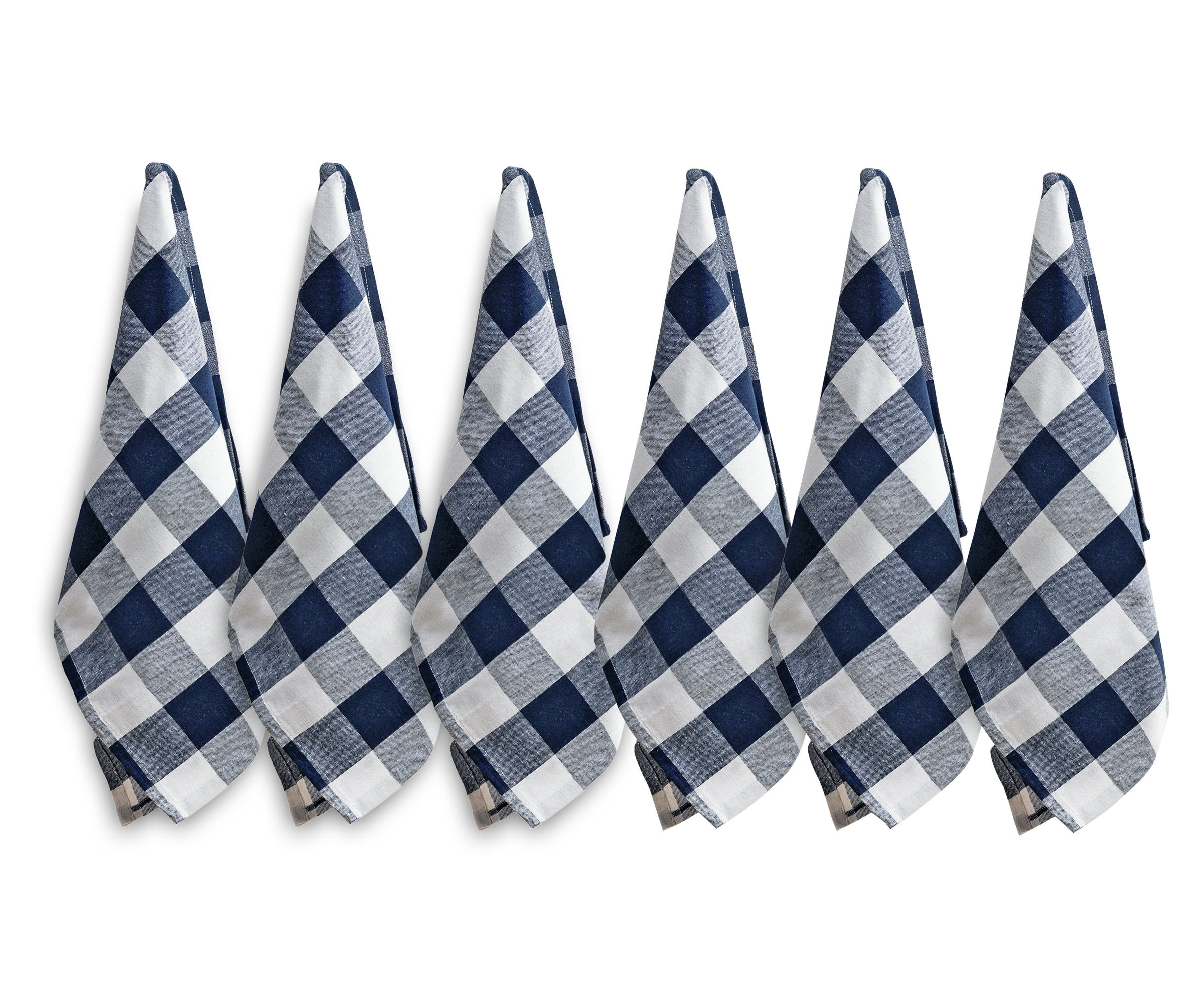 All Cotton and Linen Kitchen Towels, Cotton Dish Towels, Buffalo Plaid Hand Towels, Farmhouse Tea Towels, Set of 6, 18 x 28