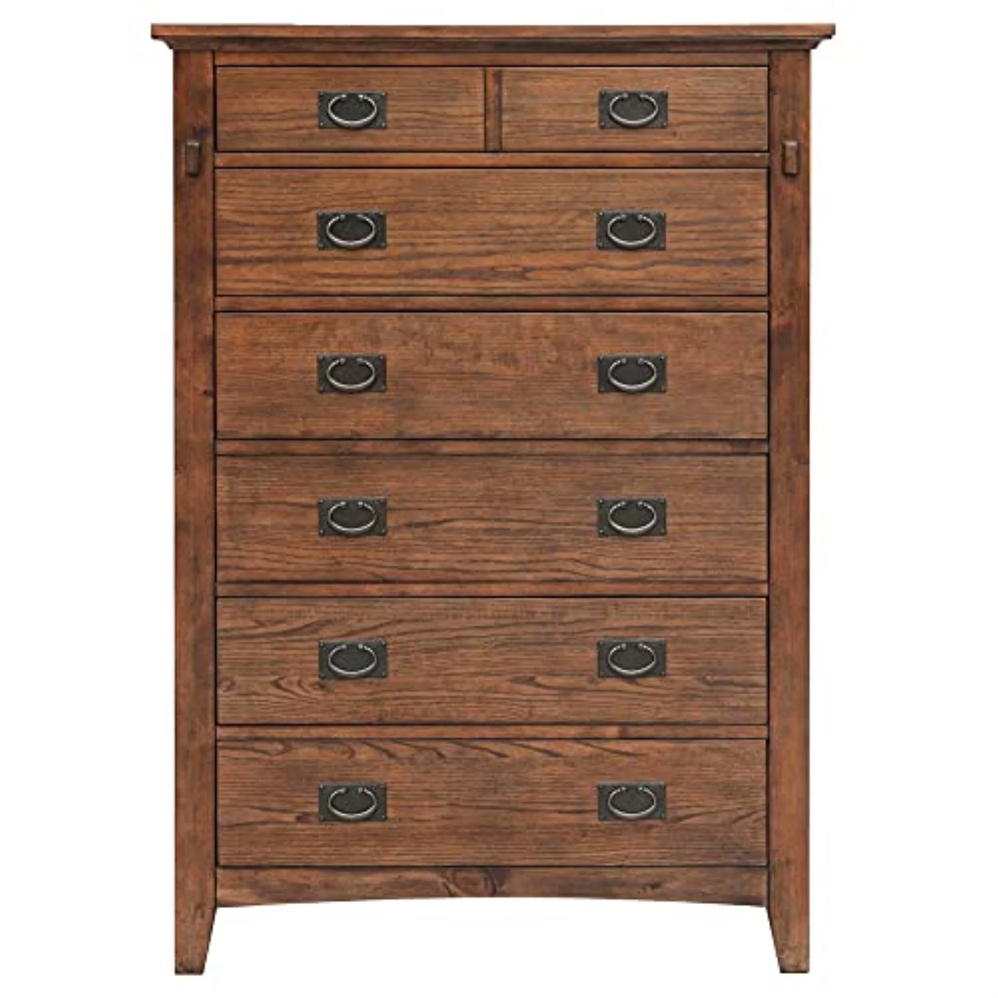 Sunset Trading Mission Bay 6-Drawer Solid Wood Bedroom Chest in Amish Brown