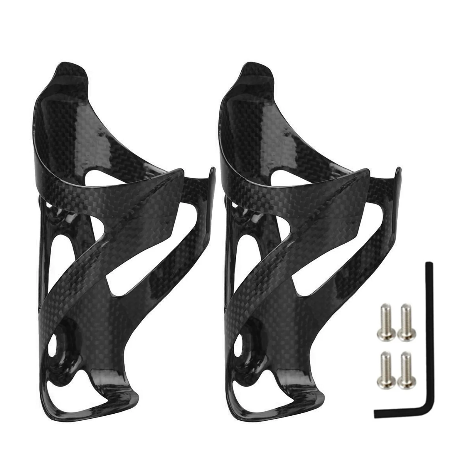 Suzicca 2pcs Super Cycling Carbon Fiber Bottle Cage Cycling Bottle Holder Bracket for Road Bike MTB Mountain Bikes