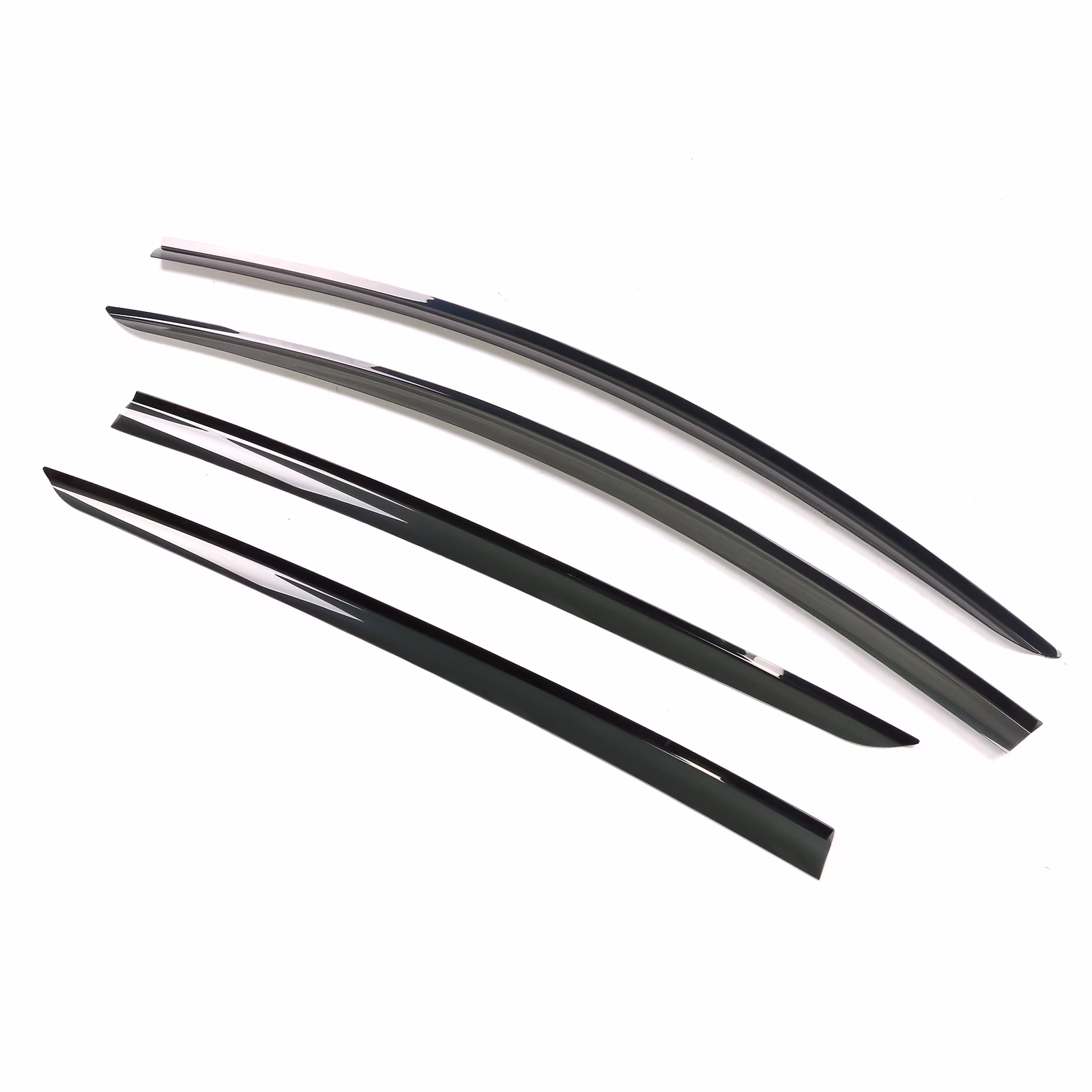 Ikon Motorsports Window Visors Compatible with 2020-2024 Tesla Model Y Smoke Acrylic Side Window Vent Deflector Rain Guard 4Pcs Set