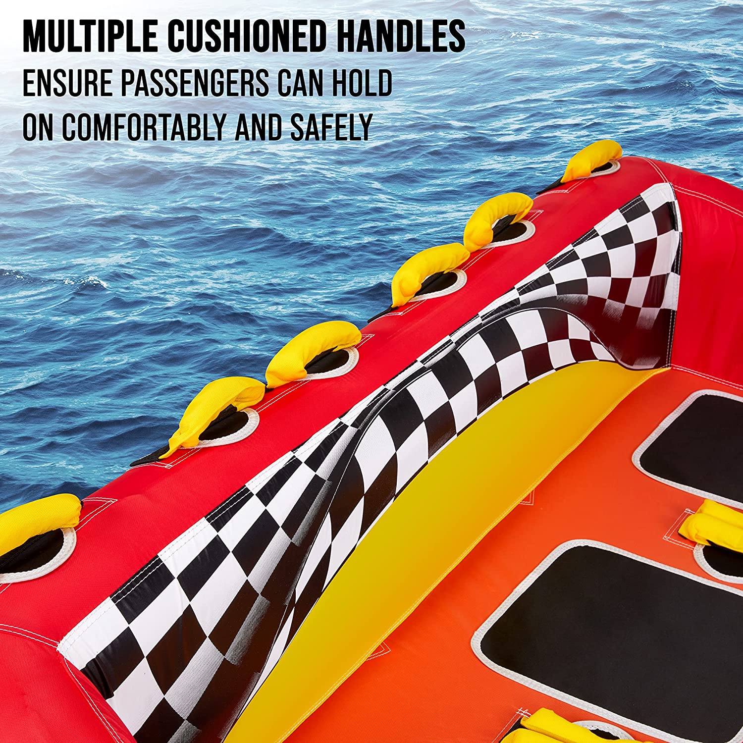 Sunny & Fun Towable Water Tube, 2 & 3 Person Inflatable Floating Raft