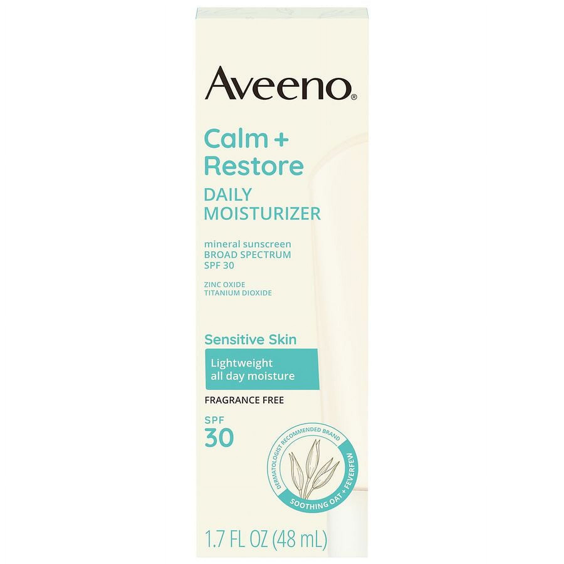 Aveeno Calm + Restore Daily Moisturizer Mineral Sunscreen 1.7fl oz Pack of 2
