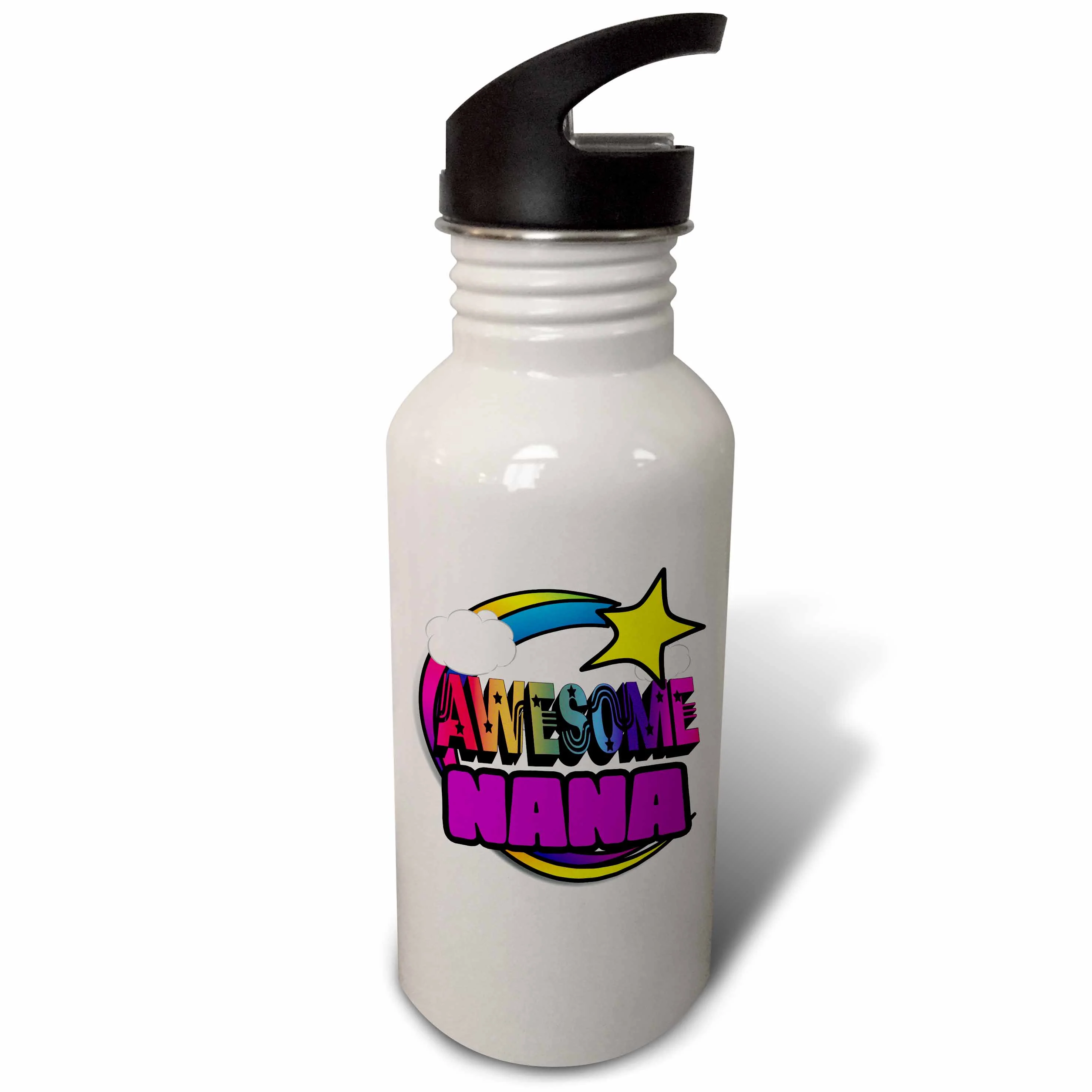 Shooting Star Rainbow Awesome Nana 21 oz Sports Water Bottle wb-201370-1