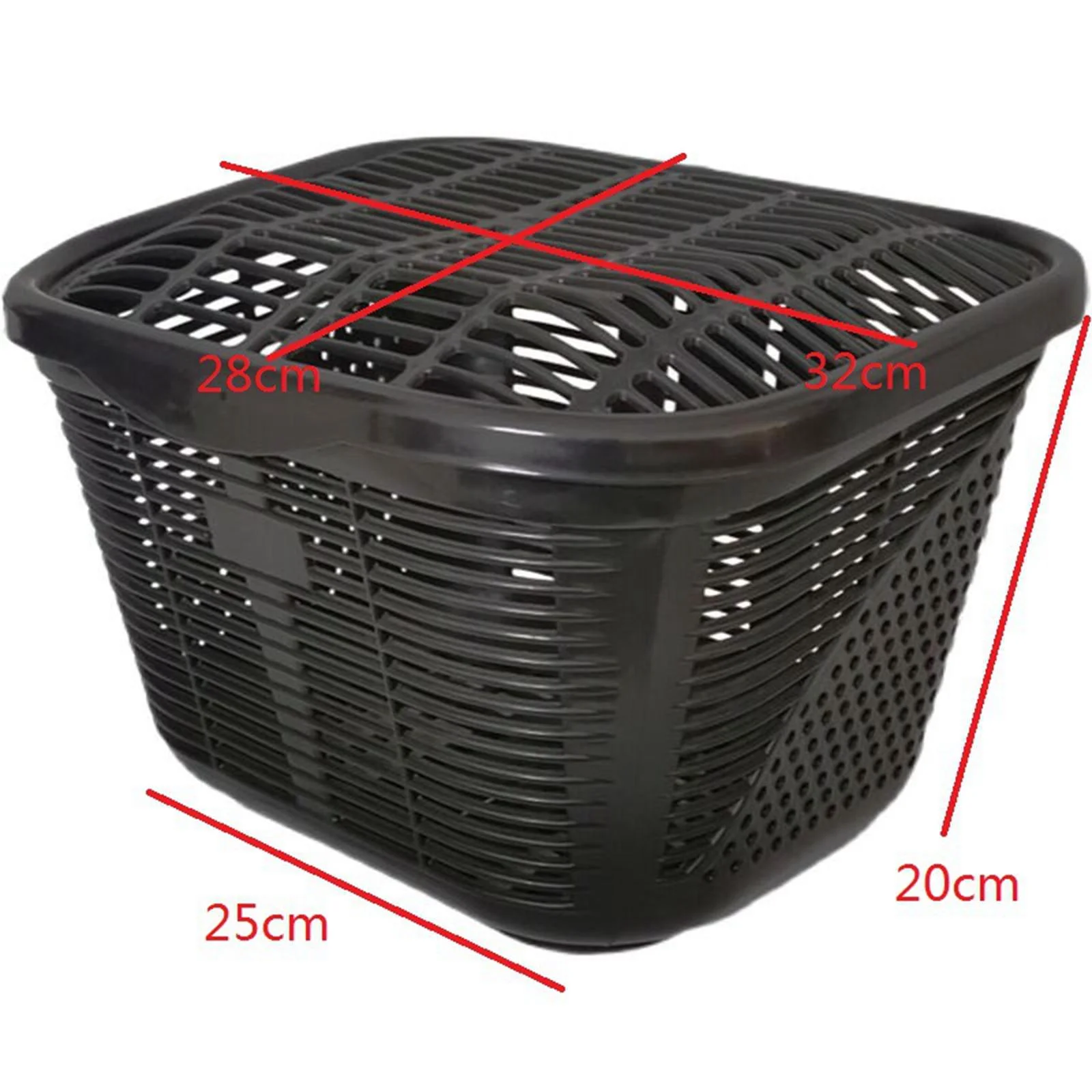 Bike Basket Carrier Pannier Durable Most Adult Bikes Cycling Basket with Lid