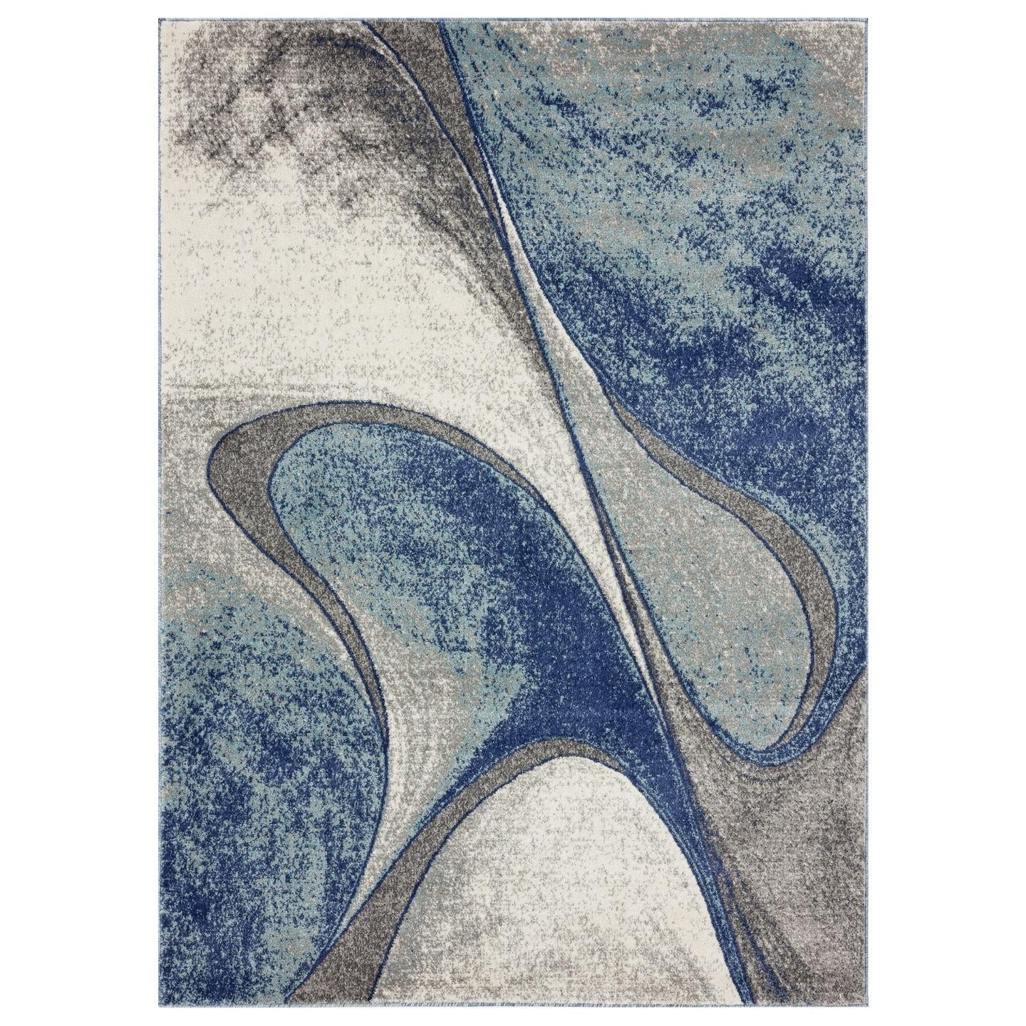 Luxe Weavers Tower Hill Abstract Area Rug Blue 8x10