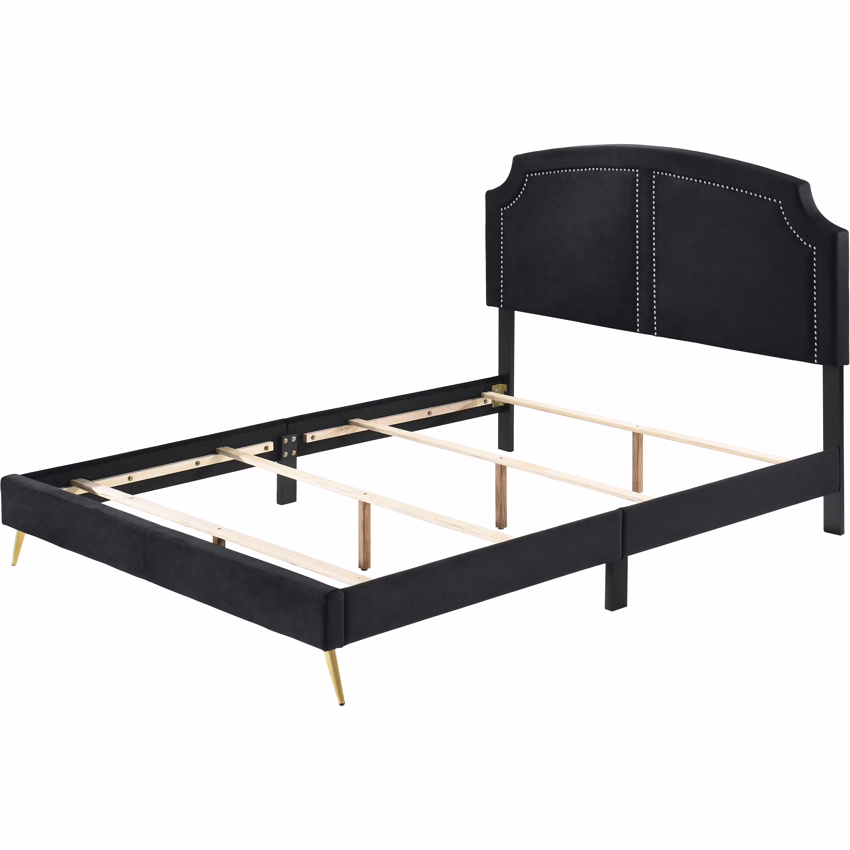 ACME Zeena Eastern King Bed in Black Velvet
