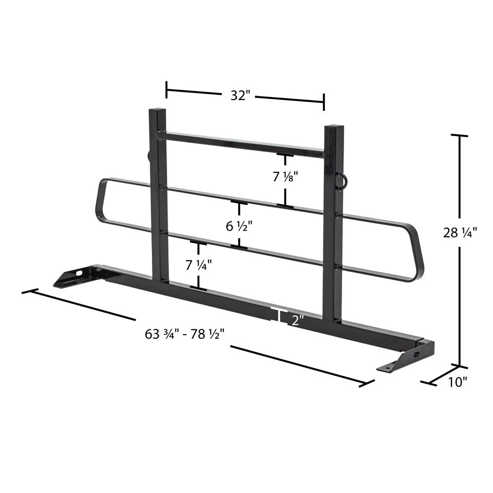 Apex Adjustable Universal Steel Flat Bar Headache Rack