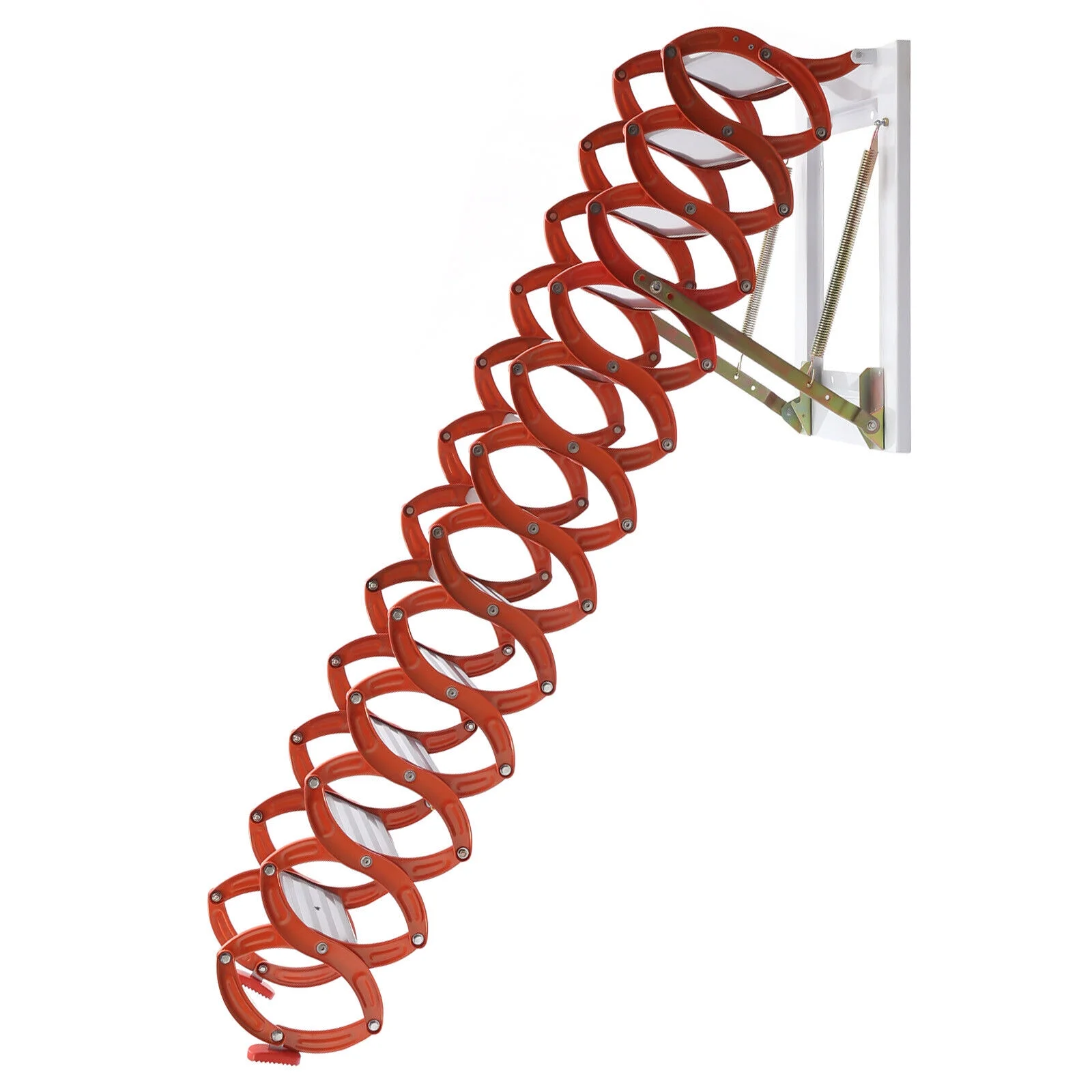 TFCFL Attic Ladder Loft Stairs Steps Ladder Folding Pull Down Stairs Height 12.5 ft