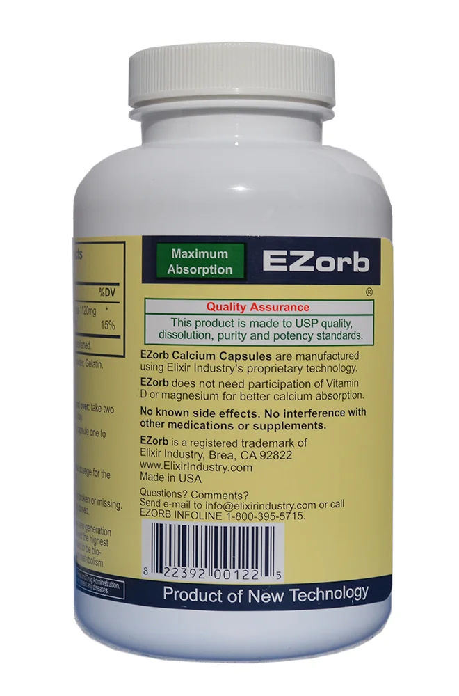 Ezorb Calcium Asparate Anhydrous for Bone and Joint Health, 180 Capsules
