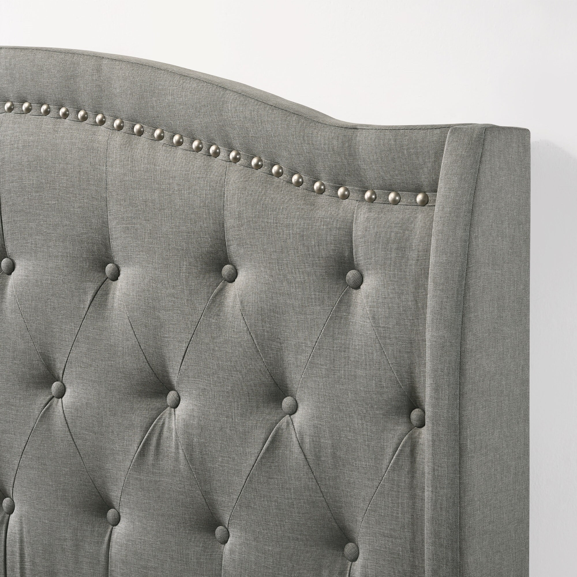 Intercon Furniture Rhyan Modern Fabric Twin Upholstered Bed in Rhyan Smoke Gray