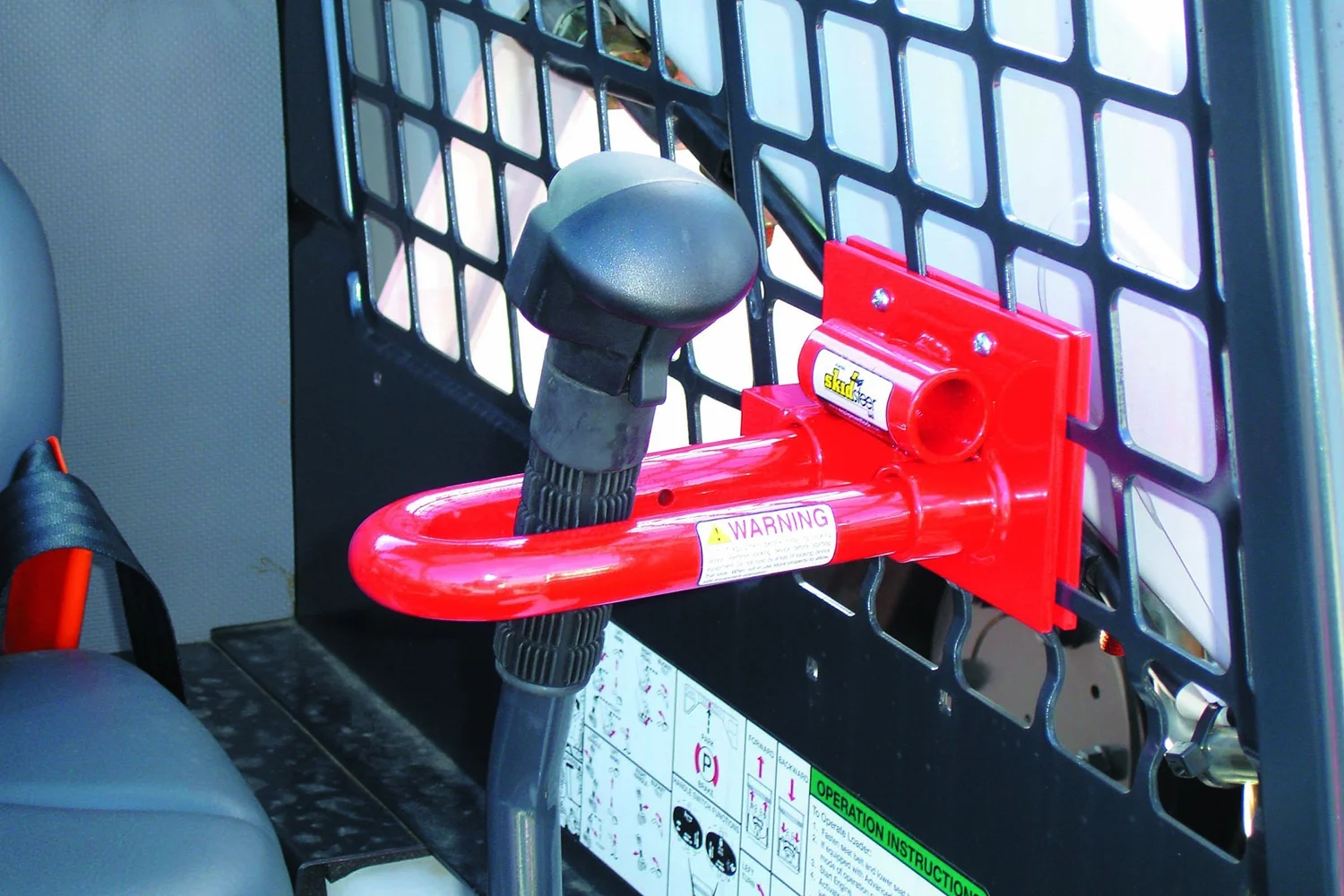 Equipment Lock Co.:  E-series Skidsteer Lock - Keyed; Skid Loader Single Drive Control Lock
