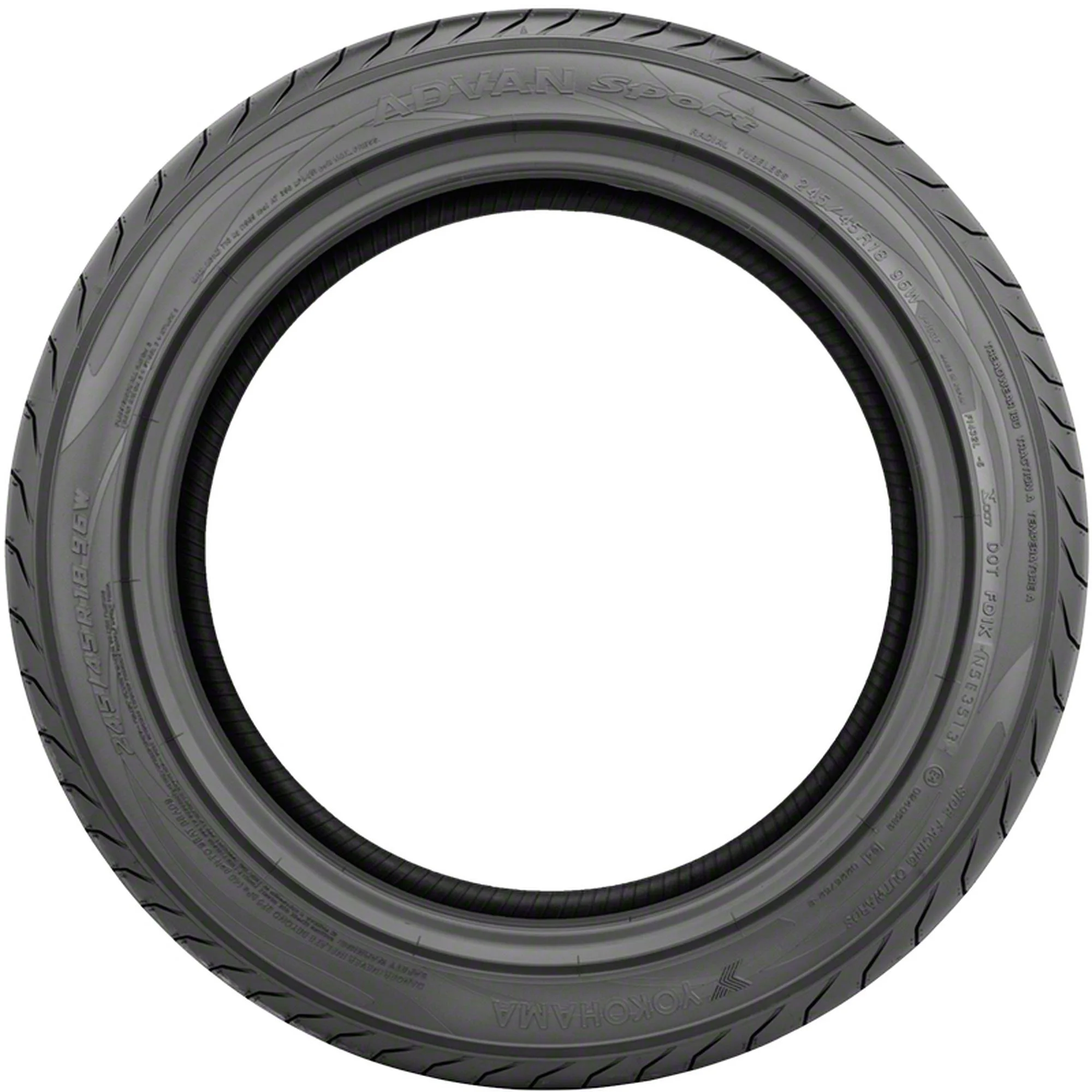 Yokohama Advan Sport Performance 235/40ZR18 (91Y) XL Passenger Tire Fits: 2017-23 Honda Civic Sport Touring, 2021-22 Hyundai Elantra N Line