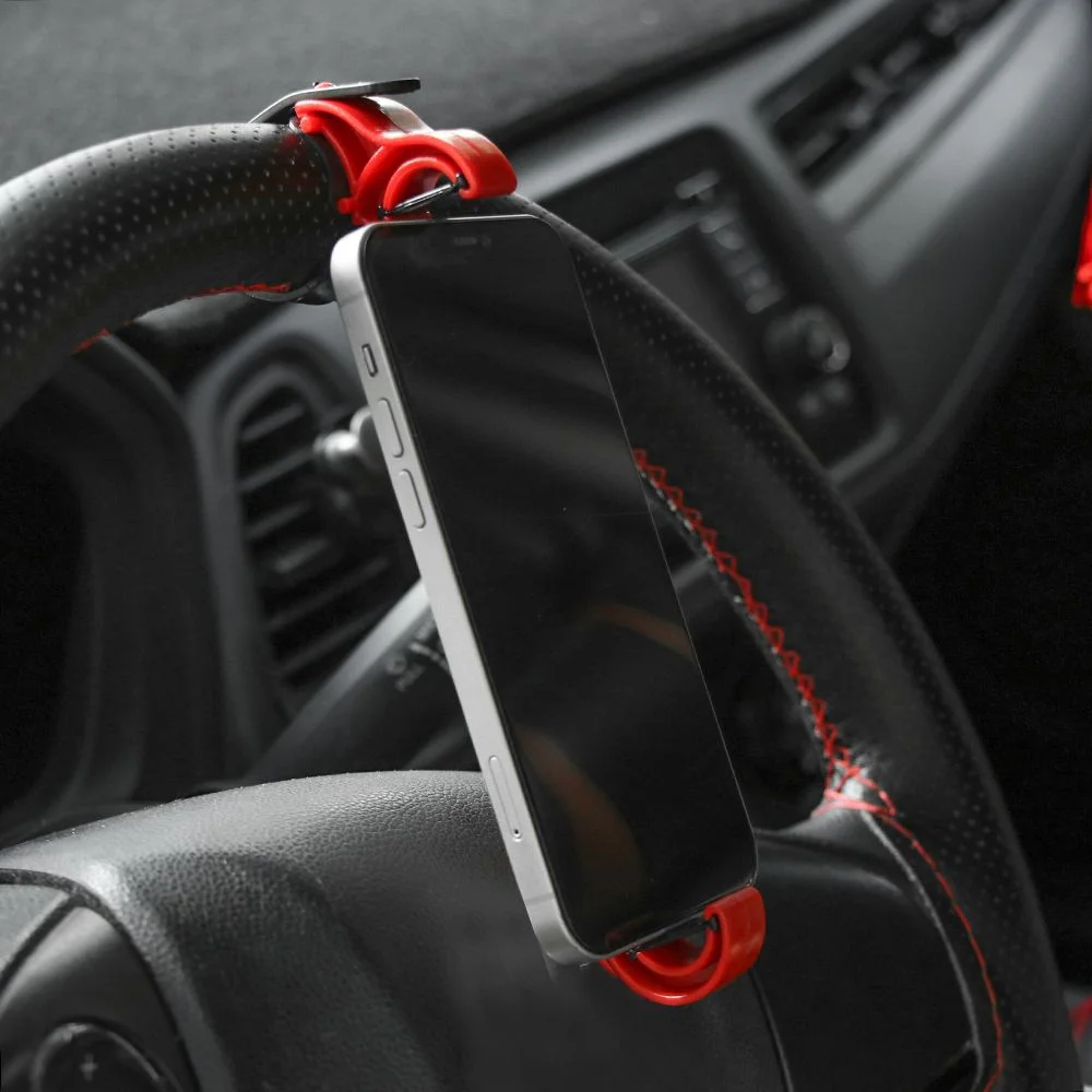 Universal Creative Stretchable Multifunctional Phone Stand Steering Wheel Phone Clip Mount Holder GPS part Bracket BLACK