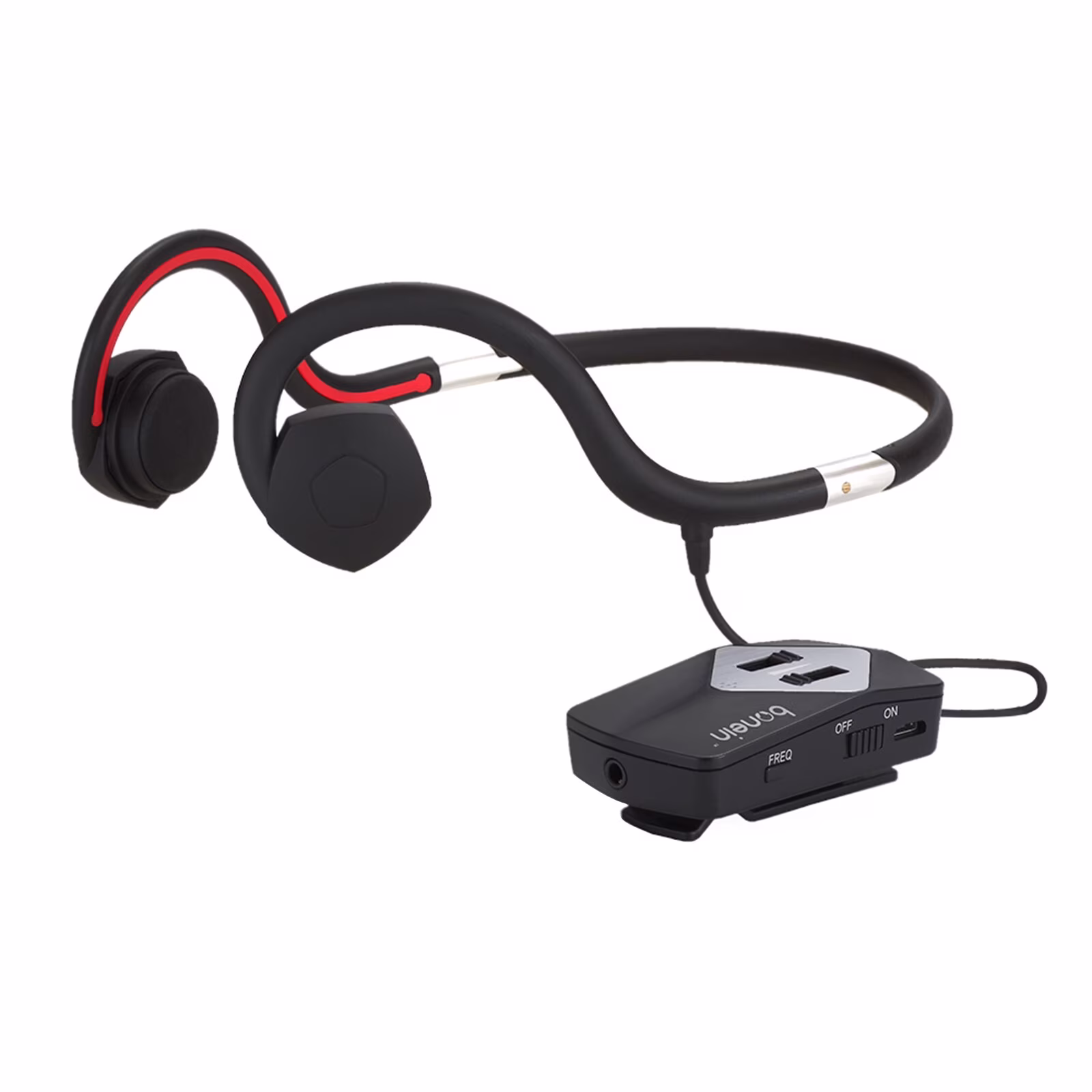 Bonein BN803 Bone Conduction Headphone Wire Headset Foldable Hearing Earphone IP55 Waterproof 7 Adjustable Volume Sound Pickup Earphone Built-in 380mAh Battery