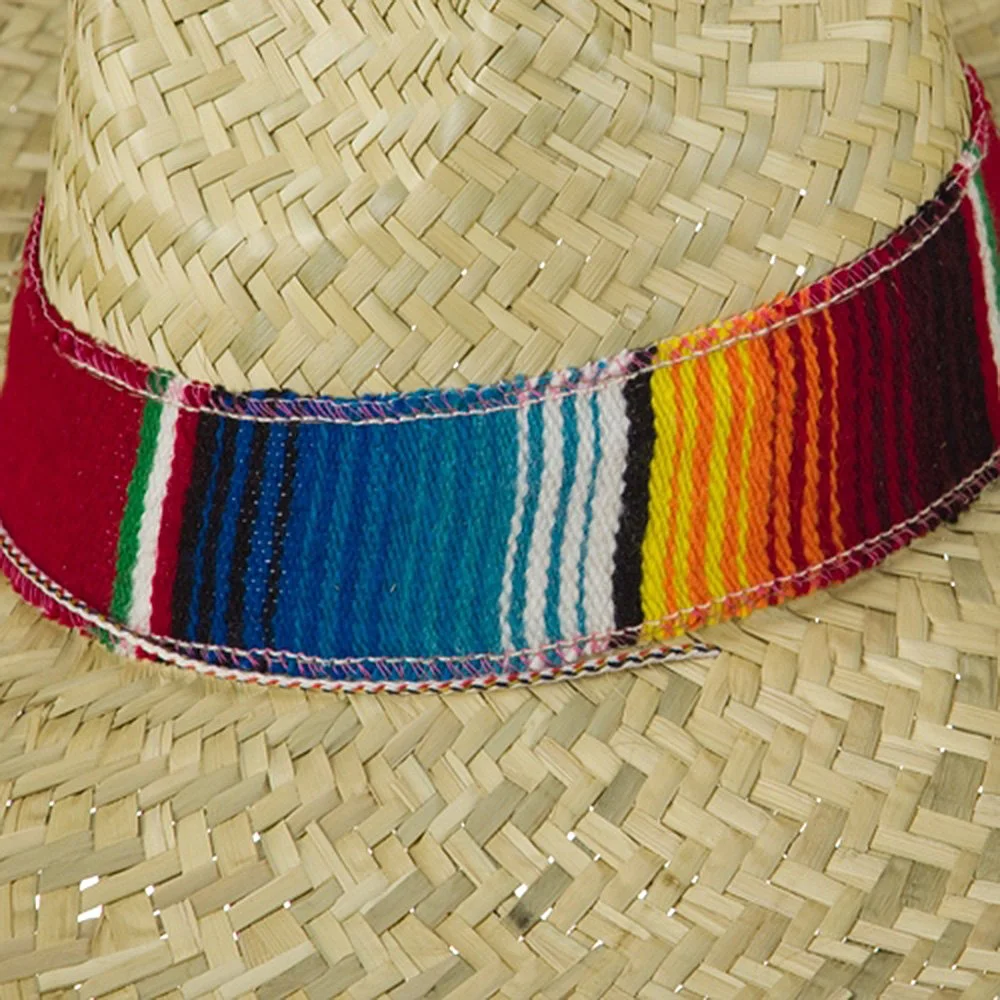 Serape Band Straw Sombrero Hat