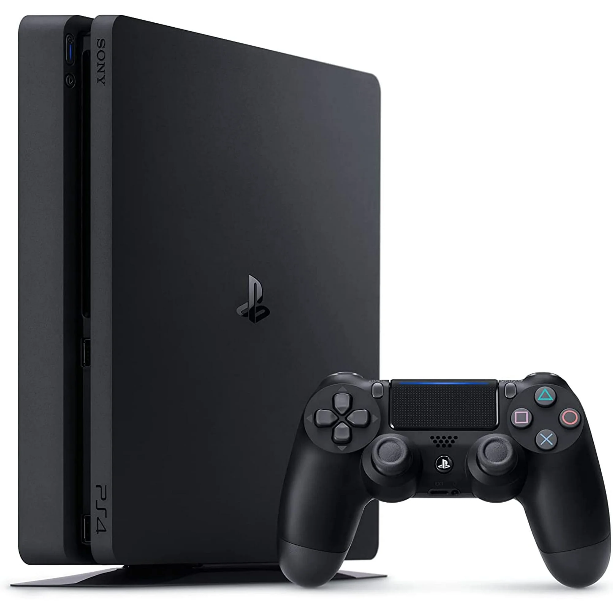 Sony 2215B PlayStation 4 Slim 1TB Gaming Console Black with Charging Dock HDMI Cable 2 Controller Bolt Axtion Like New