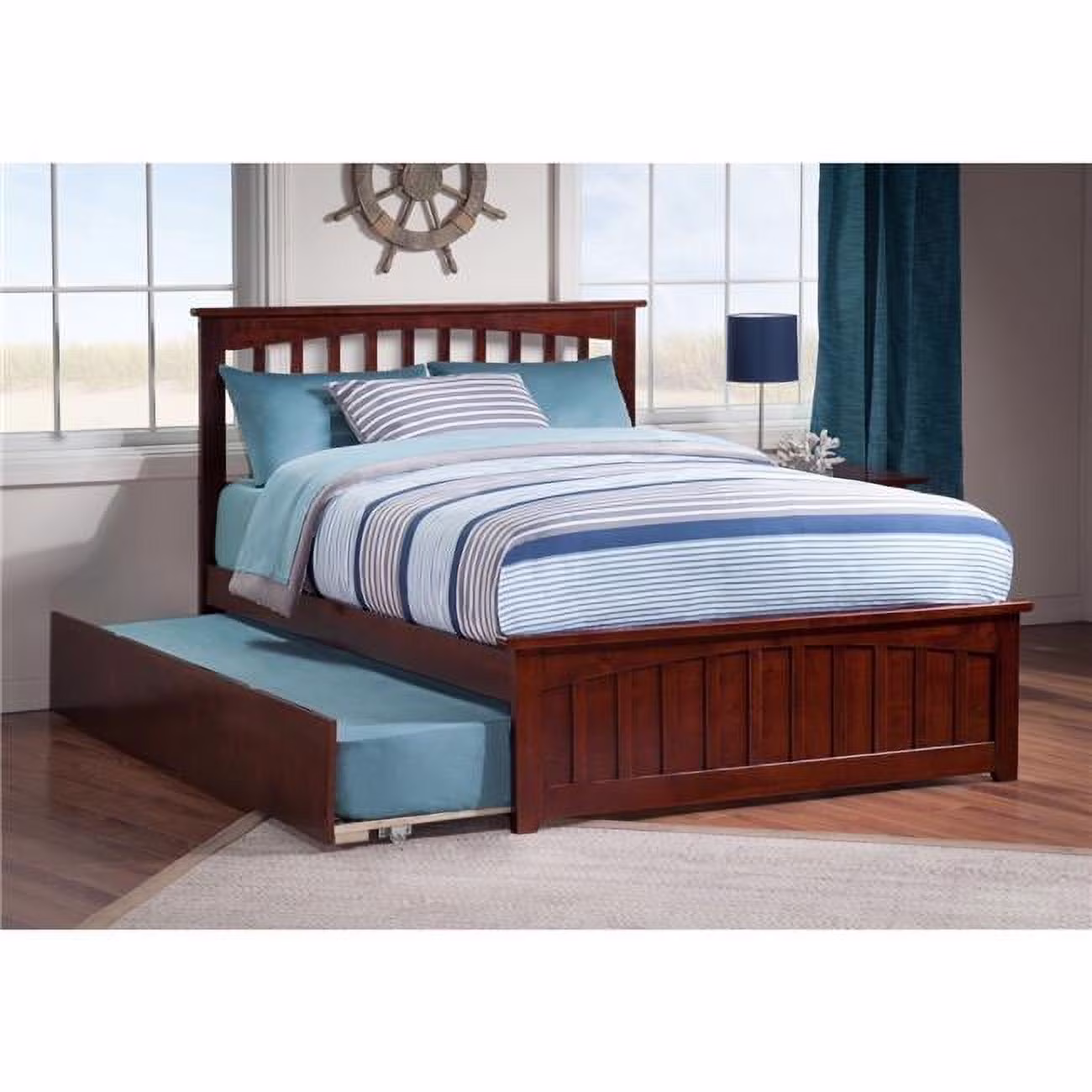 Mission Match Footboard with Urban Trundle Bed - Espresso, Full Size