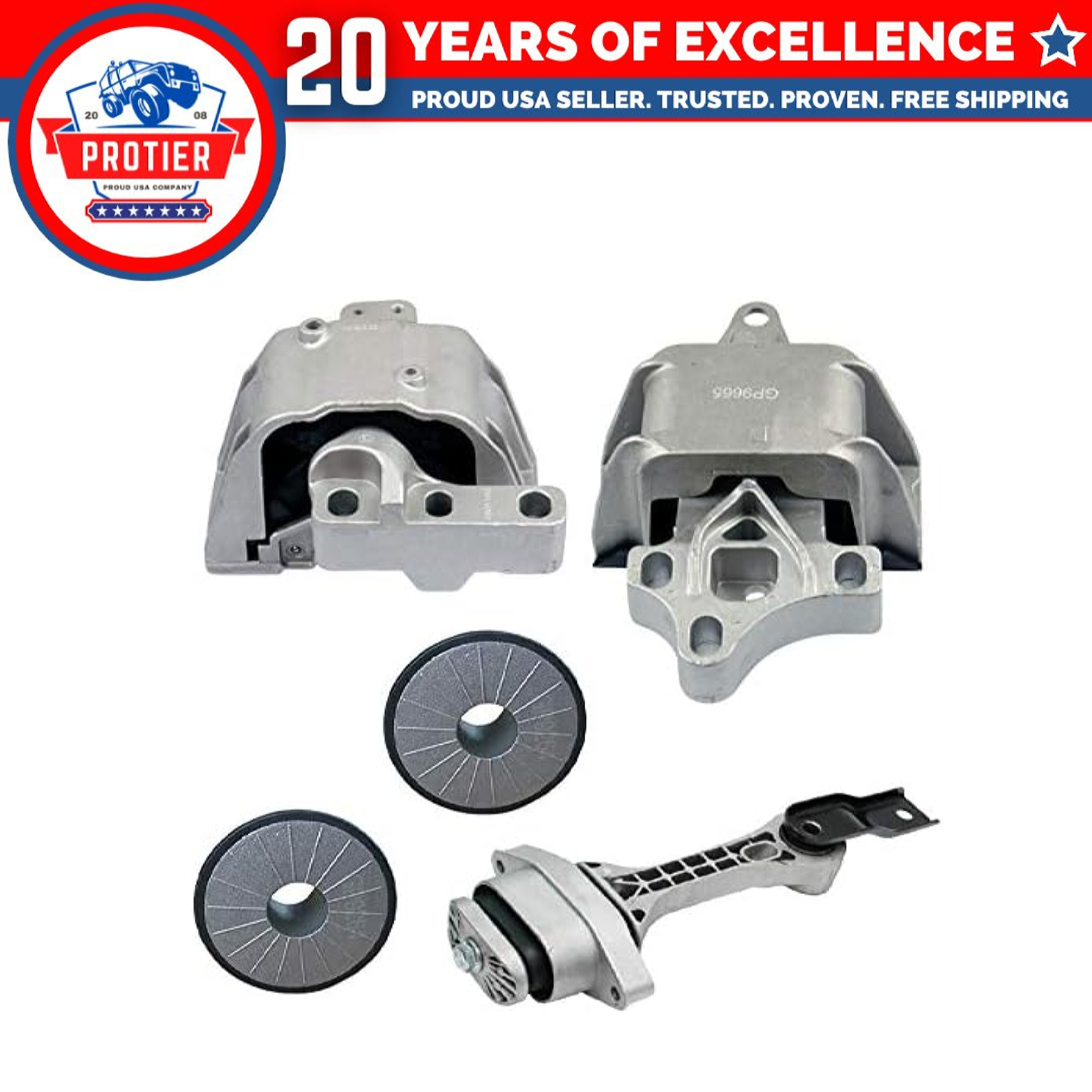 Fits 2000-2005 Volkswagen Jetta 1.8L AUTO Engine Motor & Transmission Mount 5pcs | A6929, A6935, A6970, A6970, 9665