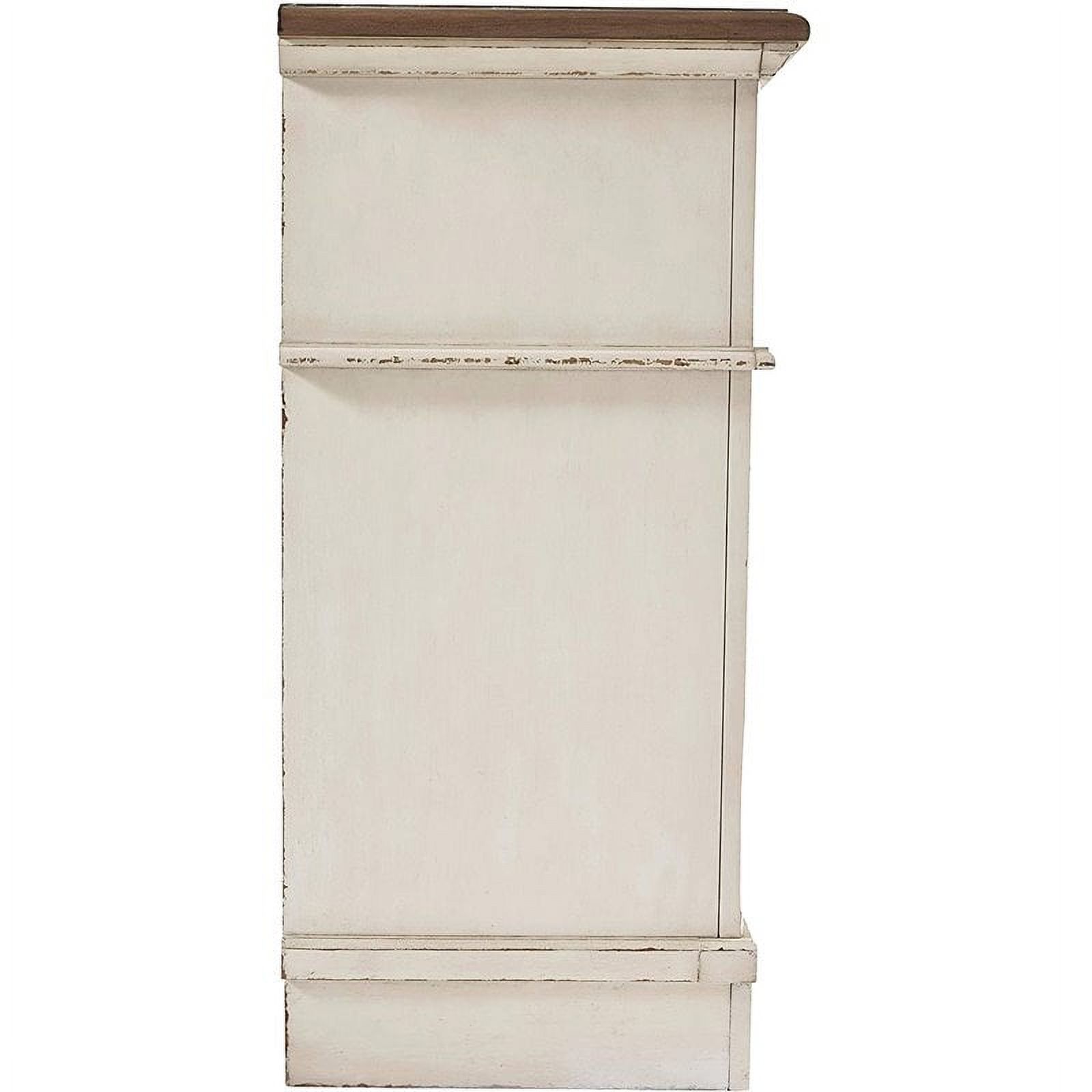 Bowery Hill 6 Drawer Double Dresser in White and Brown