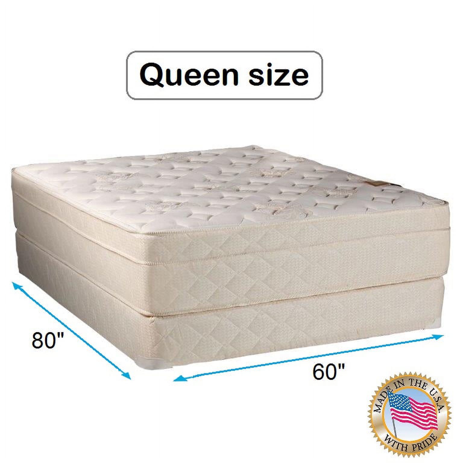 Dream Sleep Beverly Hills Firm Foam Eurotop Queen Mattress Set with Mattress Protector Included - Quality Fabric, Orthopedic Type, Longlasting by Dream Solutions USA