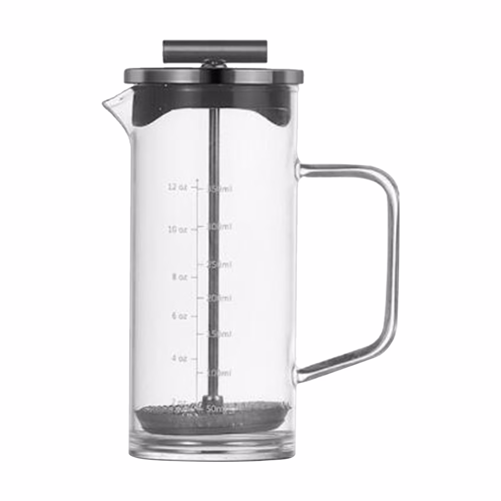 12Oz French Coffee Maker With High-Density Stainless Steel Filter Heat Resistant Borosilicate Glass Coffee Press Thickened Base
