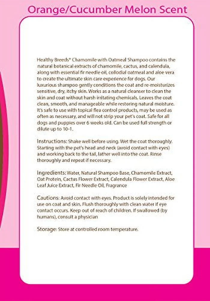 Healthy Breeds Border Collie Chamomile Soothing Dog Shampoo 8 oz