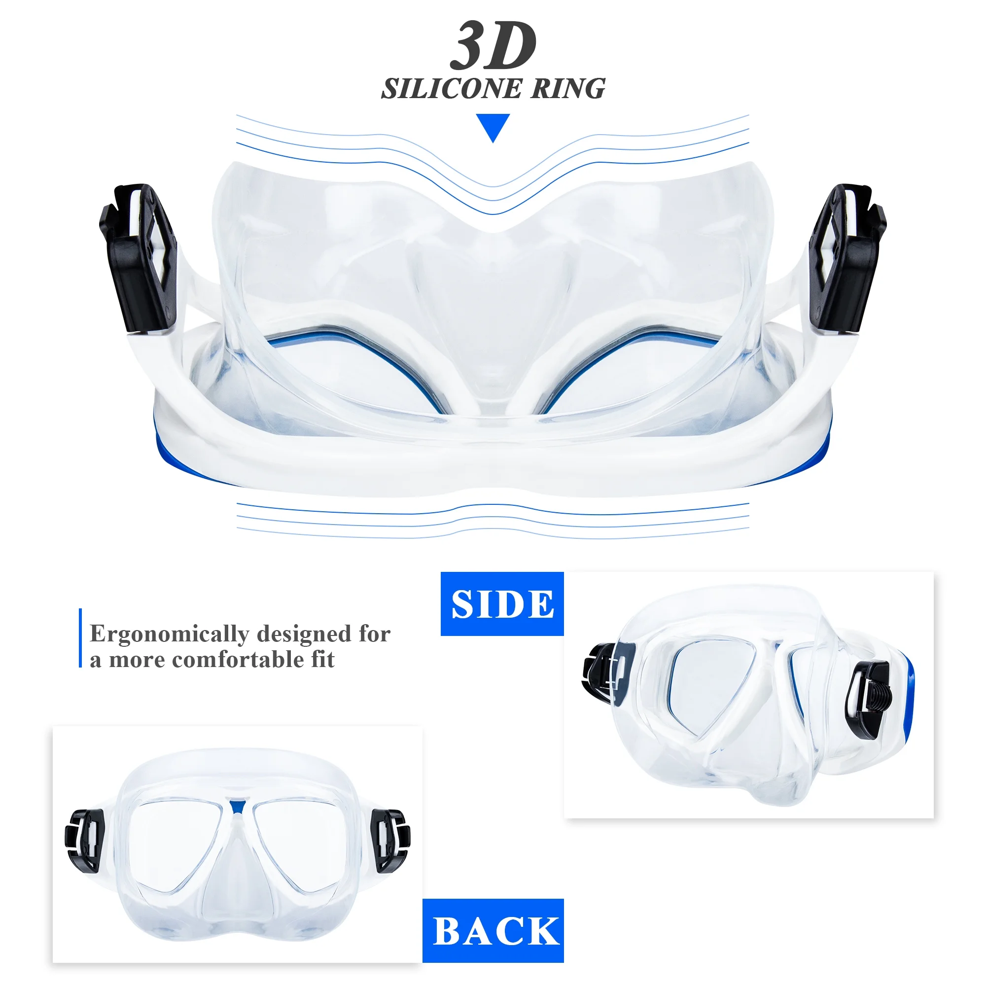 Summer swimming goggles/adult diving goggles with nasal mask swimming protection diving mask