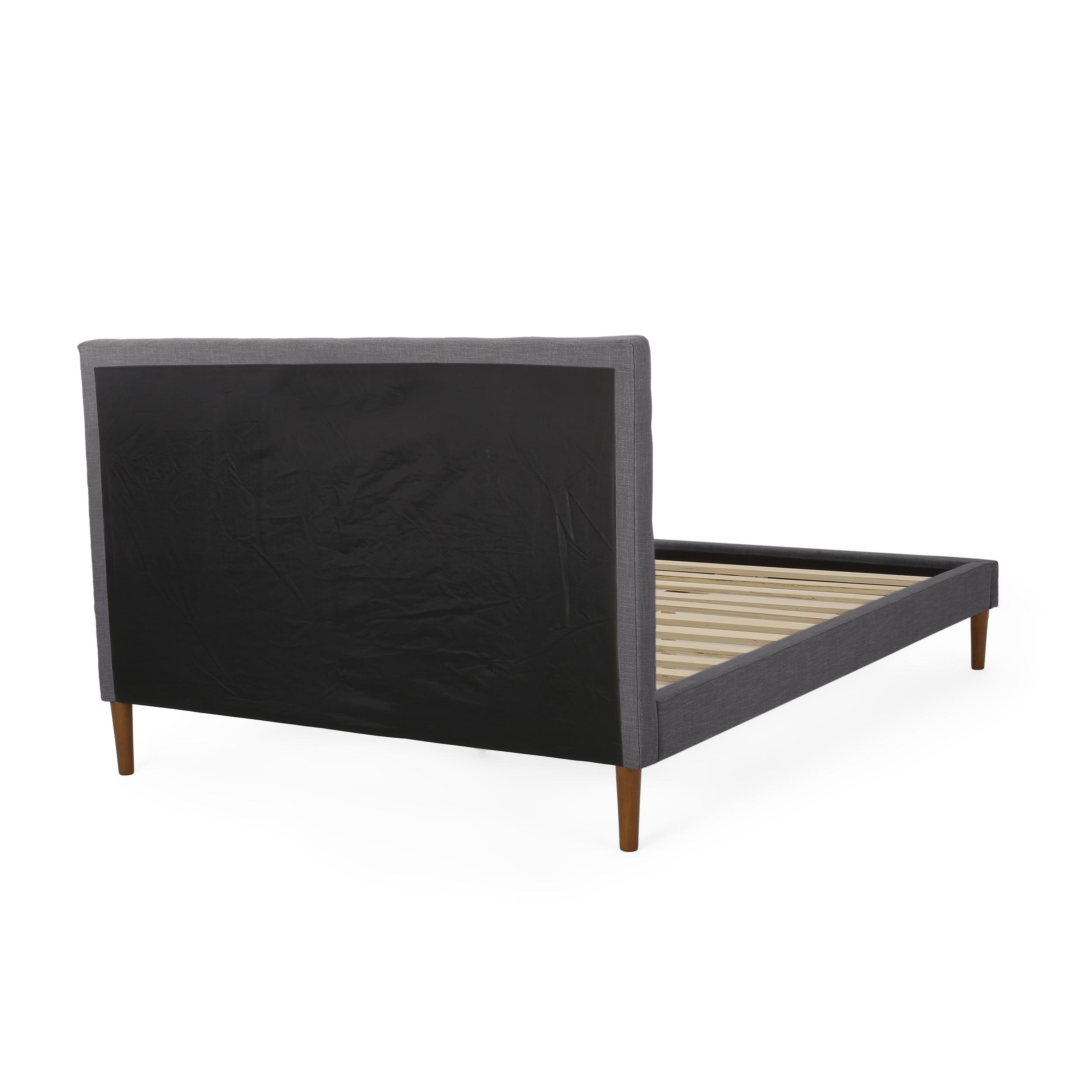 GDF Studio OkiOki Upholstered Bed, Queen Charcoal
