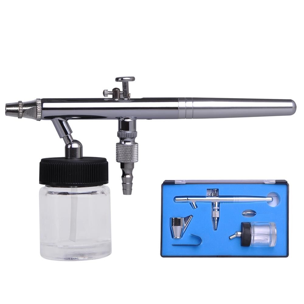 0.35 mm Mini Airbrush Kit Air Compressor Dual Action Siphon Feed Tattoo Nail Art
