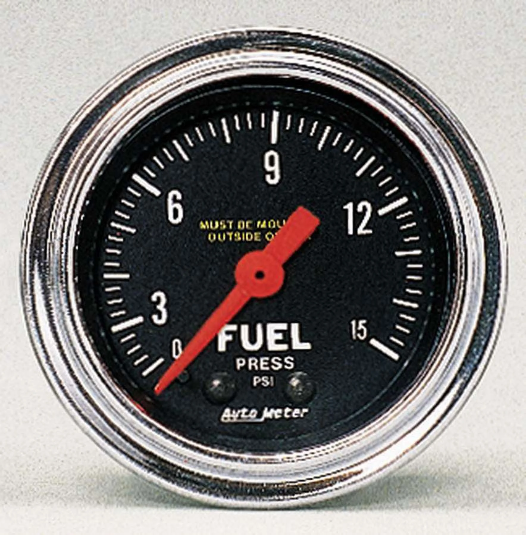Autometer 2411 Traditional Chrome Mechanical Fuel Pressure Gauge