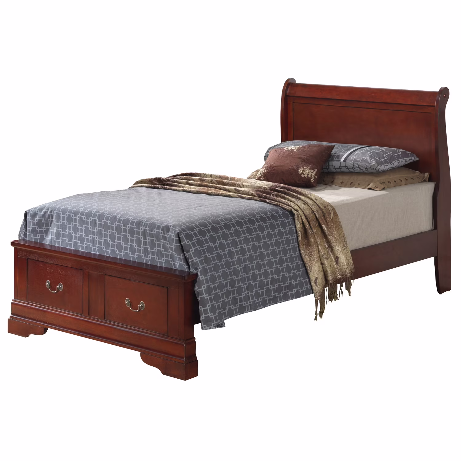 Maykoosh Mountain Lodge G3100D-TSB2 Twin Storage Bed , Cherry