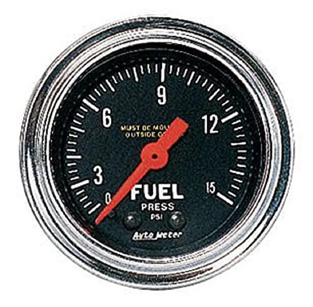 Autometer 2411 Traditional Chrome Mechanical Fuel Pressure Gauge