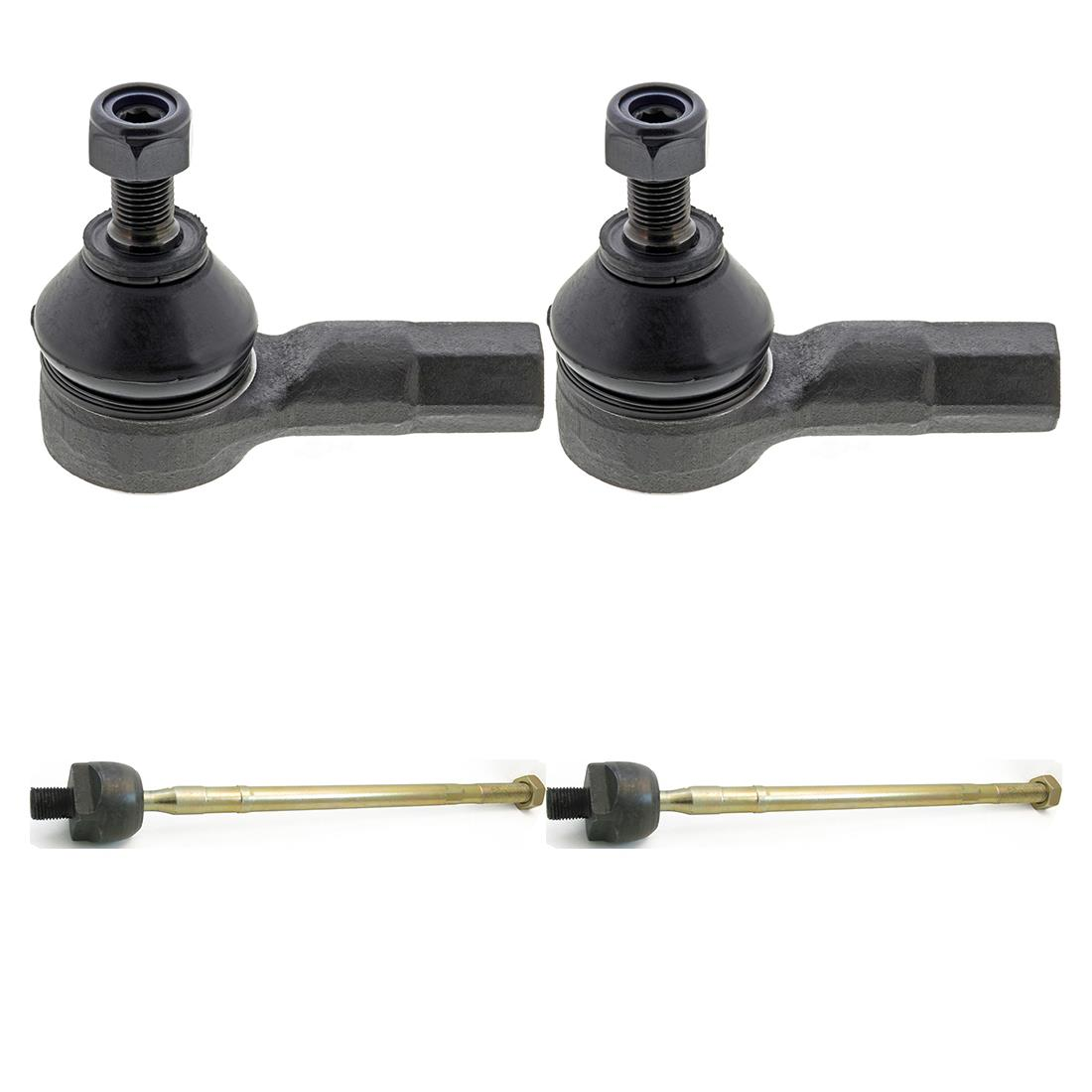 Mevotech Front Inner Front Outer 4 Steering Tie Rod End For Accent Fits select: 2005 HYUNDAI ACCENT GS, 2000-2004 HYUNDAI ACCENT GL