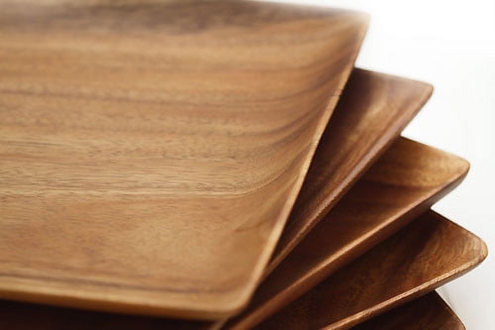 Acacia Wood Square Plates 1