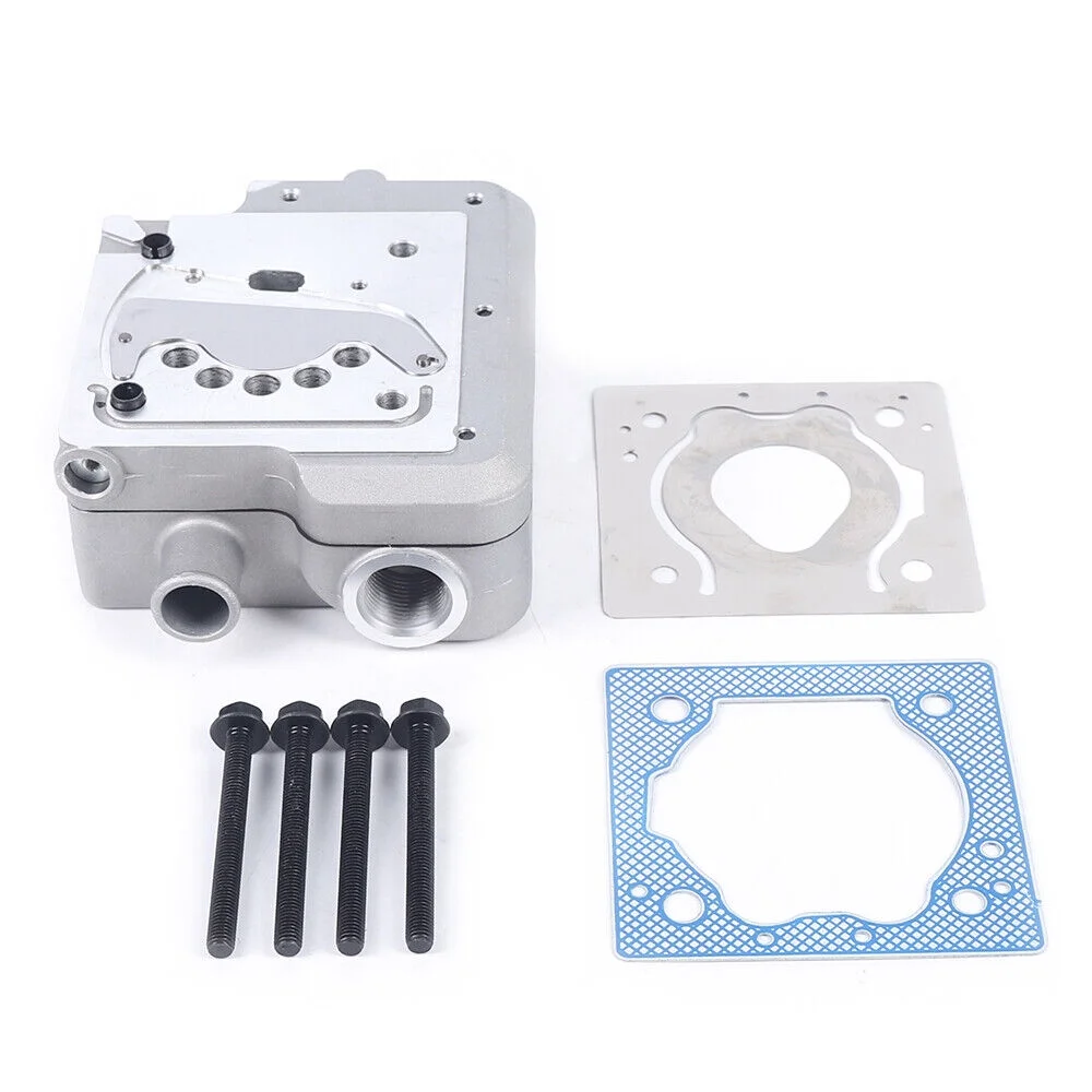 Air Brake Compressor Cylinder Head W/Gasket+Bolts For Cummins 6CT ISCE QSC ISLE