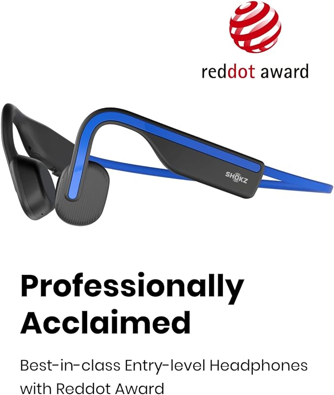 Open Box SHOKZ AfterShokz OpenMove - Open-Ear Bluetooth Sport Headphones S661 - Blue