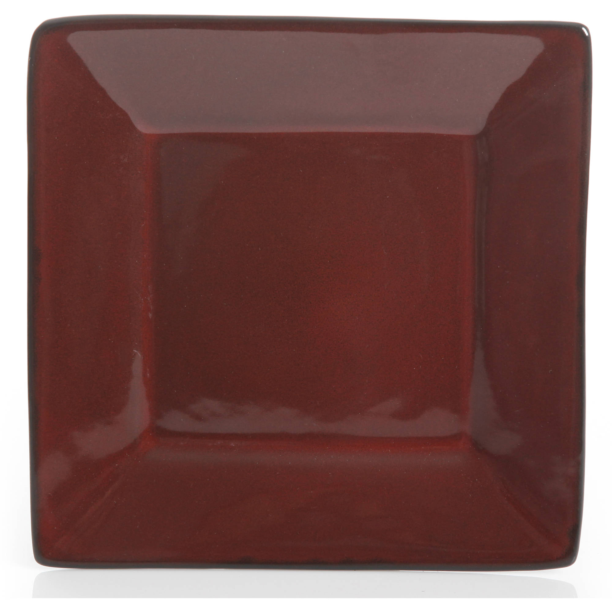 Gibson Studio Chelsea Lane 12-Pieces Red Hard Square Dinnerware Set