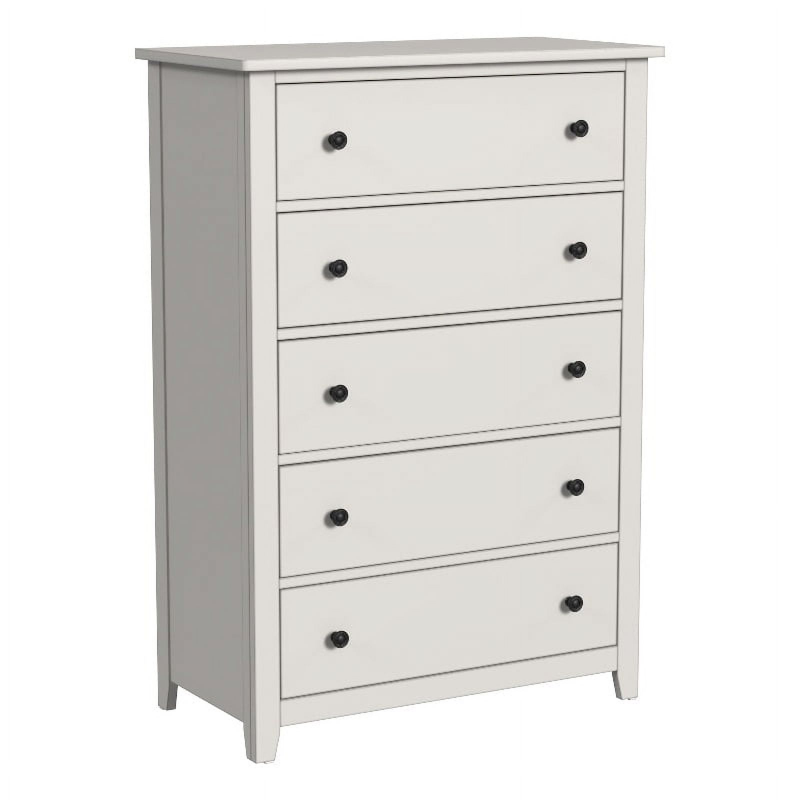 Westwood Design Lodge 5-Drawer Farmhouse Wood Chest in Cream Finish