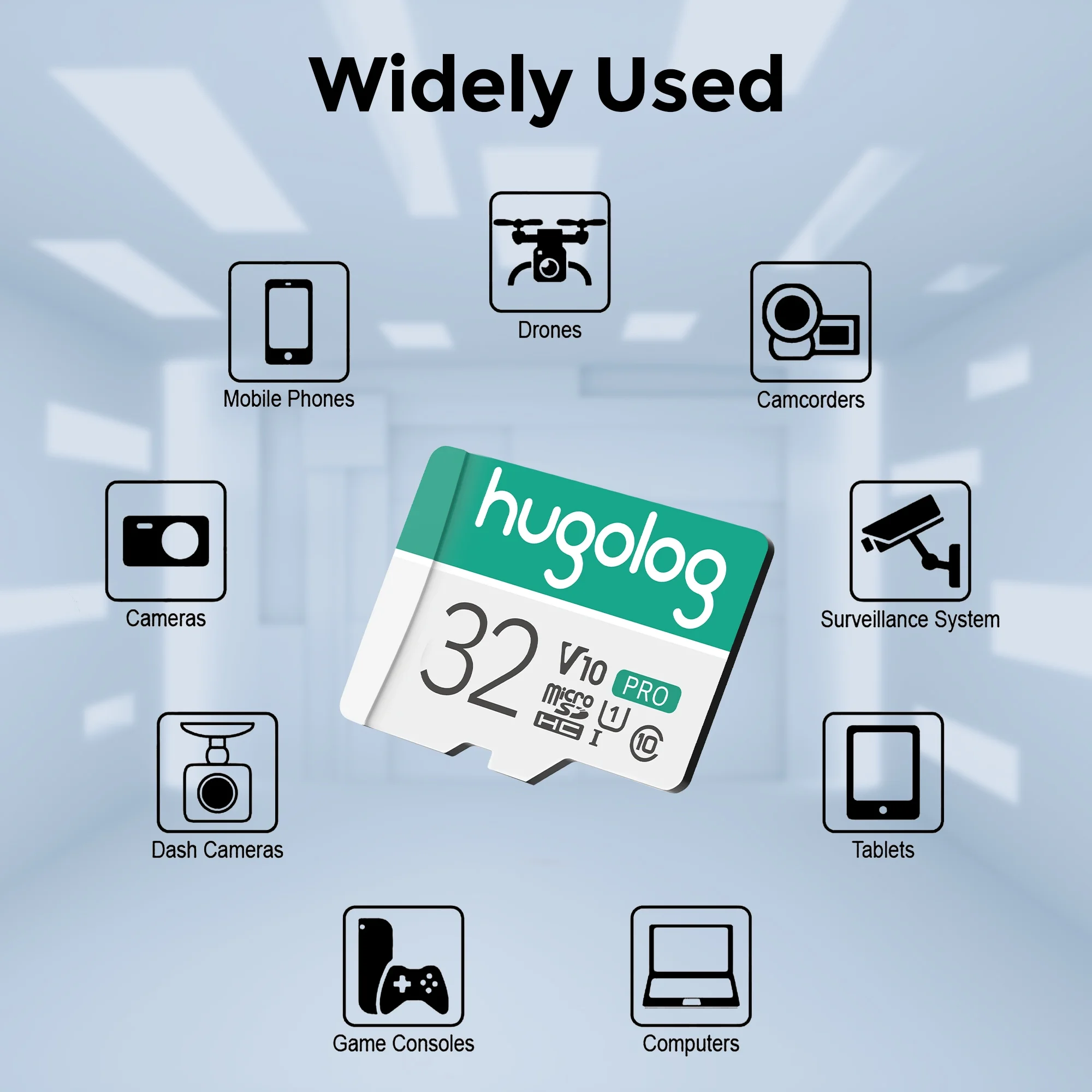 Hugolog 5 packs 32GB Micro SD Card, Micro SDXC UHS-I Memory Card – 95MB/S,633X,U3,C10, Full HD Video V30, A1, FAT32, High Speed Flash TF Card P500 for Phone/Tablet/PC