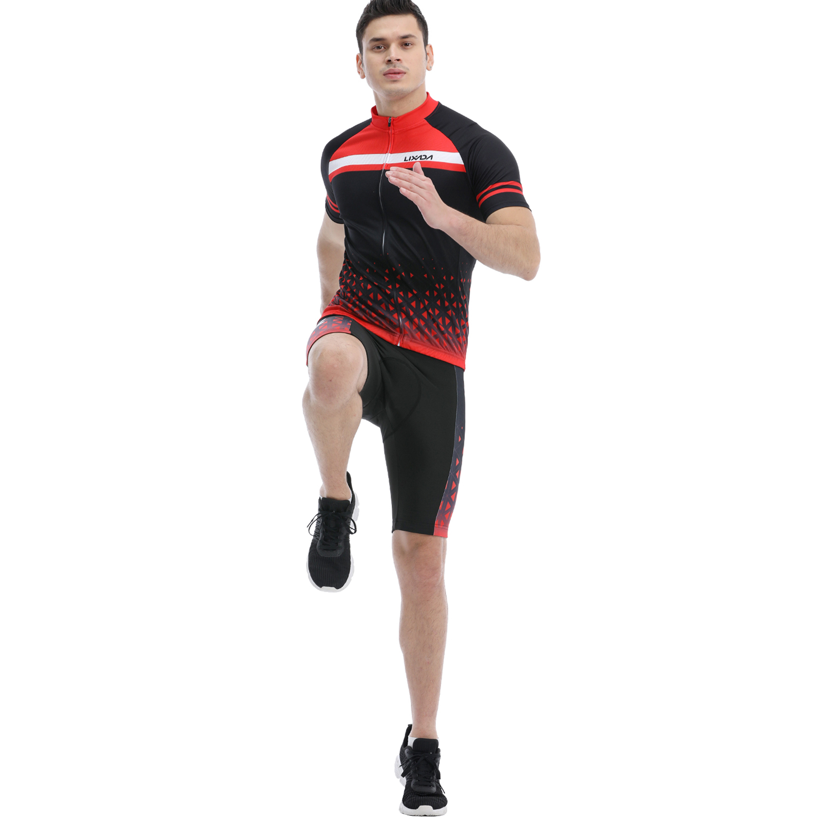 Lixada Cycling Jersey,Breathable Quick- Sleeve Padded Mtb Outfit Men Set Breathable Mtb Outfit Set Quick- Sleeve And Sleeve And Padded Set Breathable Quick- And Padded Mtb Zdhf