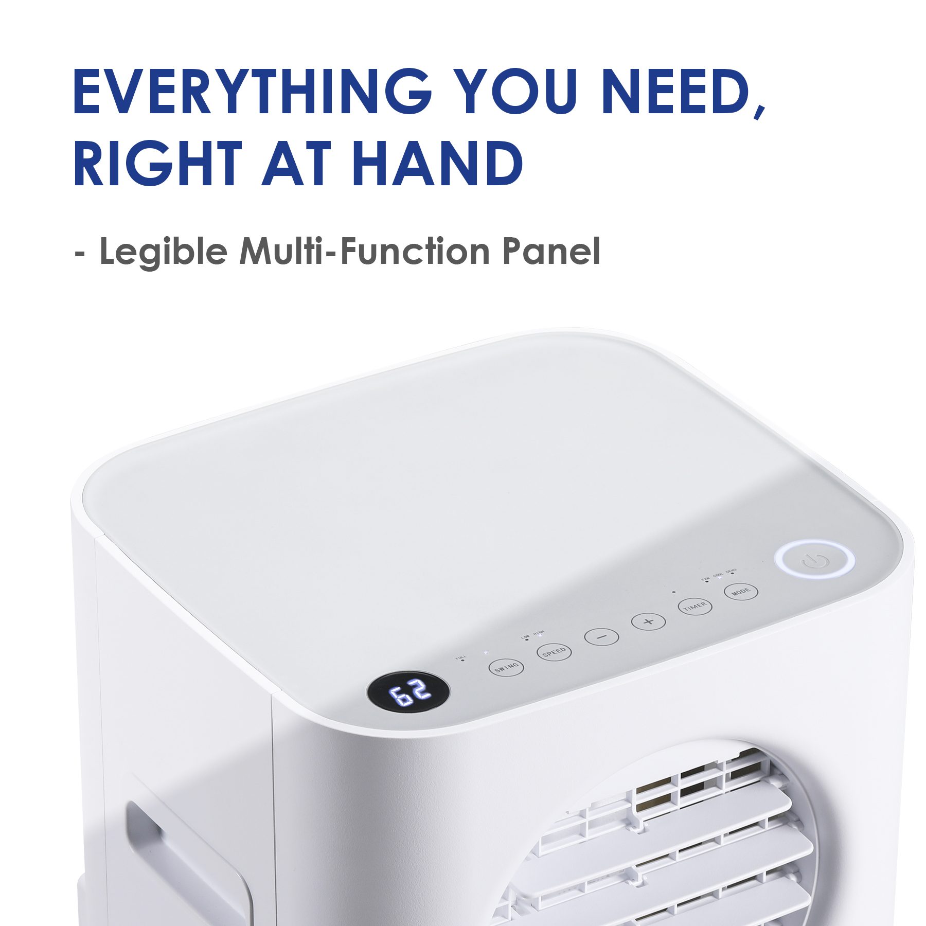 COLZER 10,000 BTU Portable Air Conditioner 3-in-1 AC Units for Large Room 400 Sq. ft